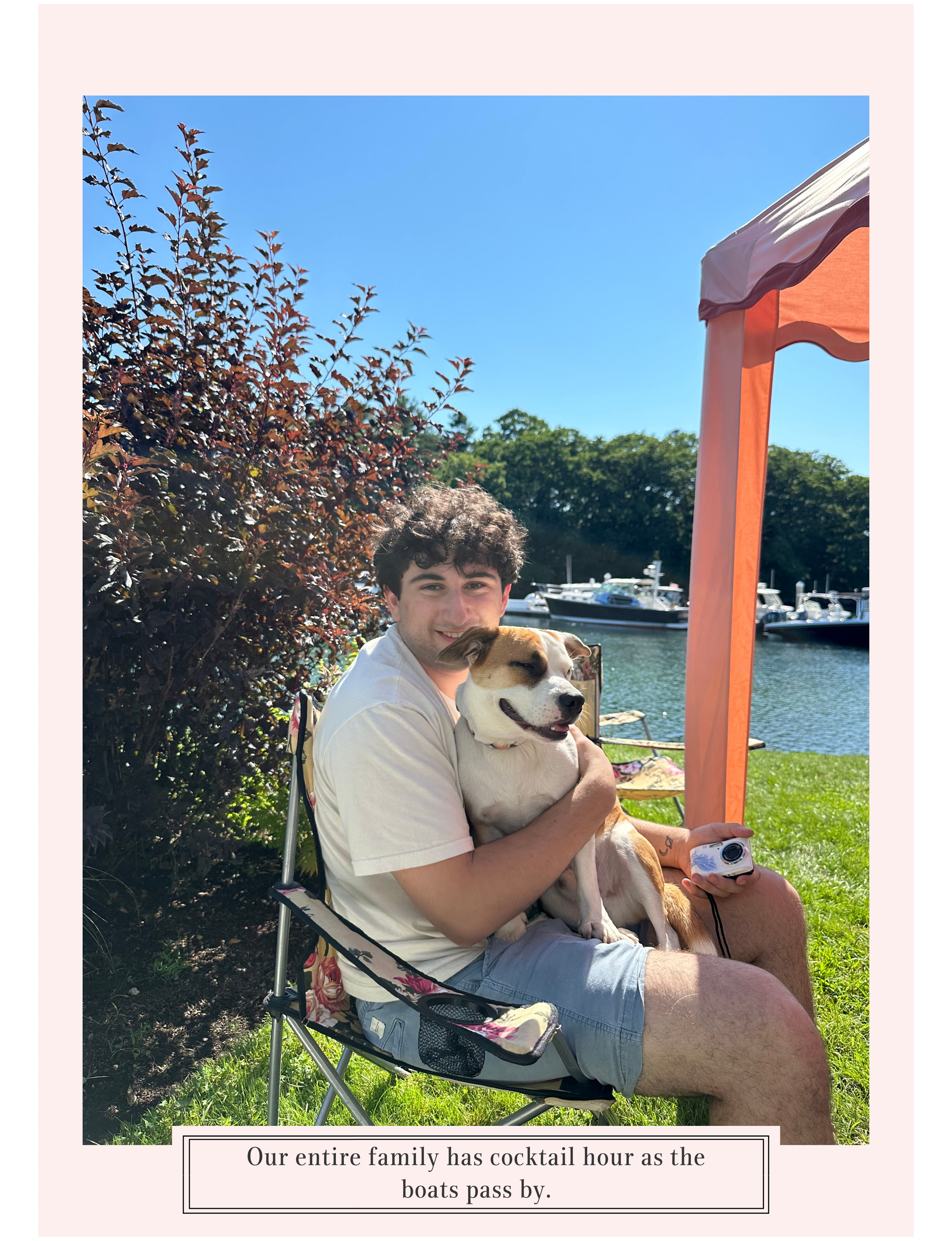 Rosenthal family members by water in Maine