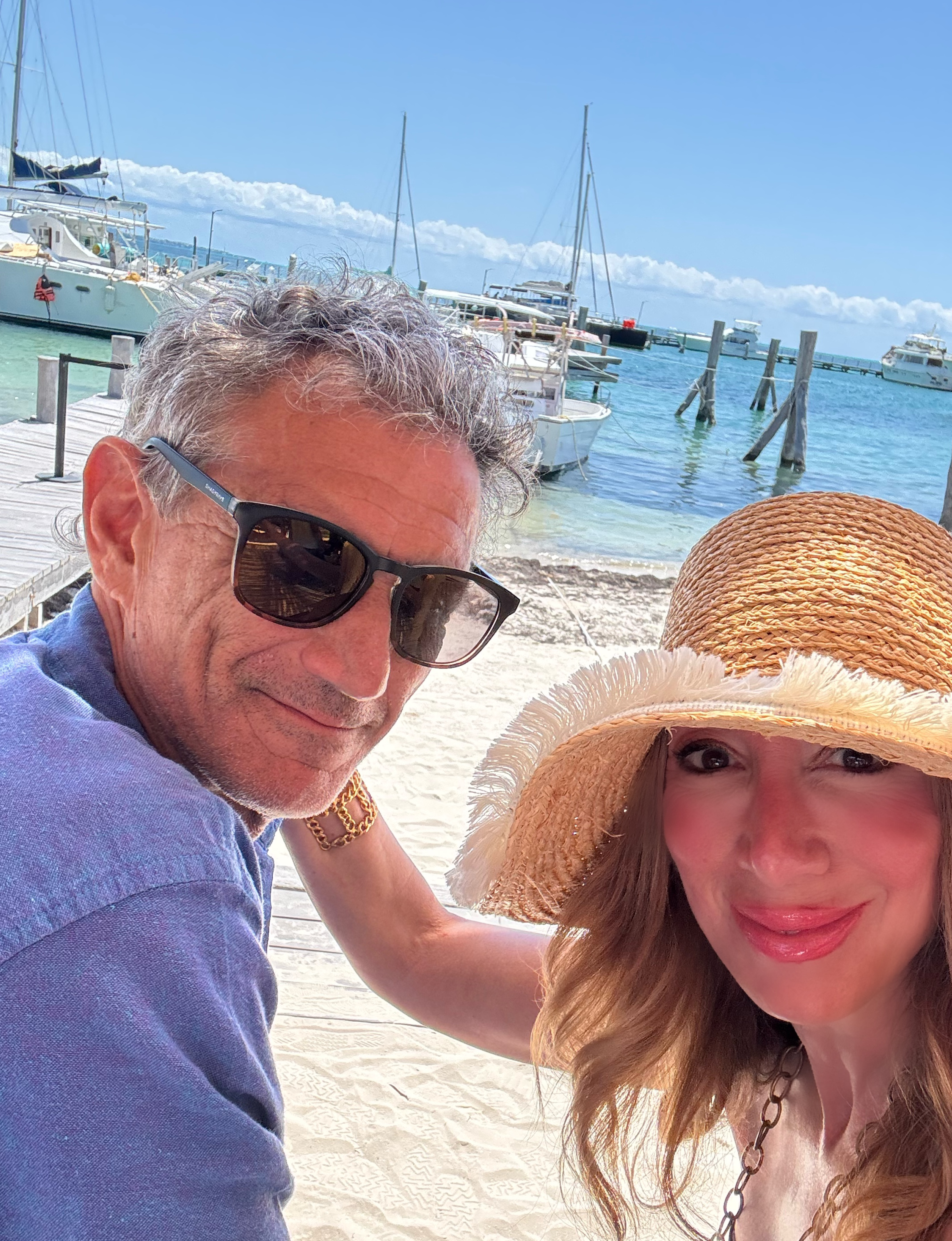 Michele Rosenthal and husband at Isla Mujeres Mexico