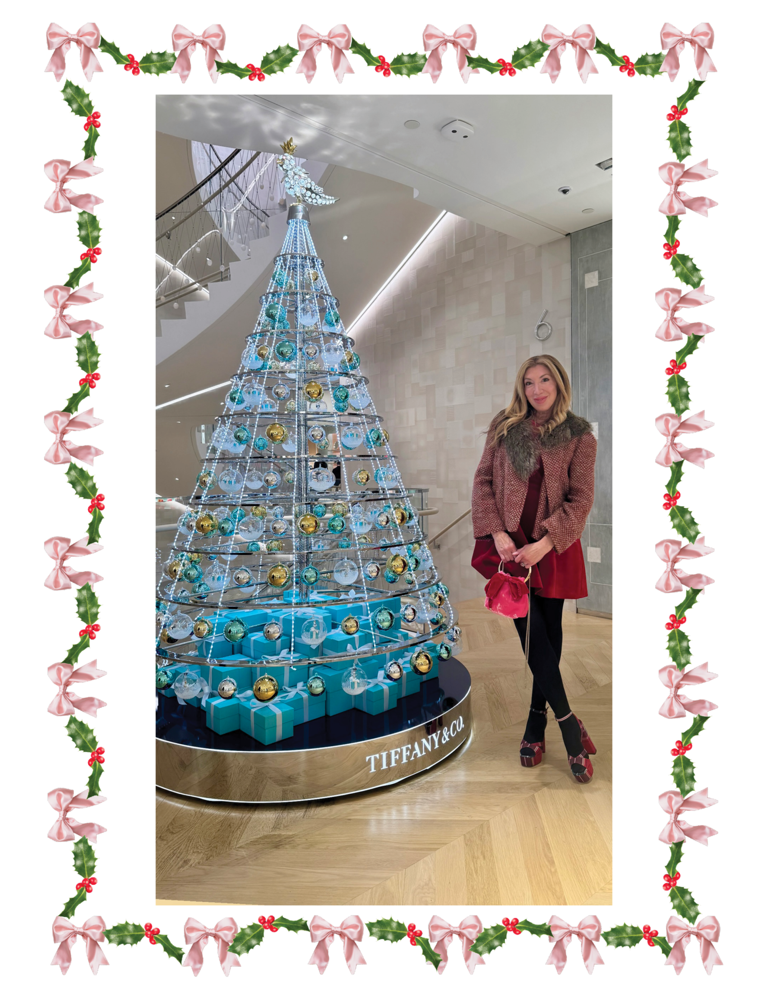 Michele Rosenthal at Tiffany & Co. for Christmas
