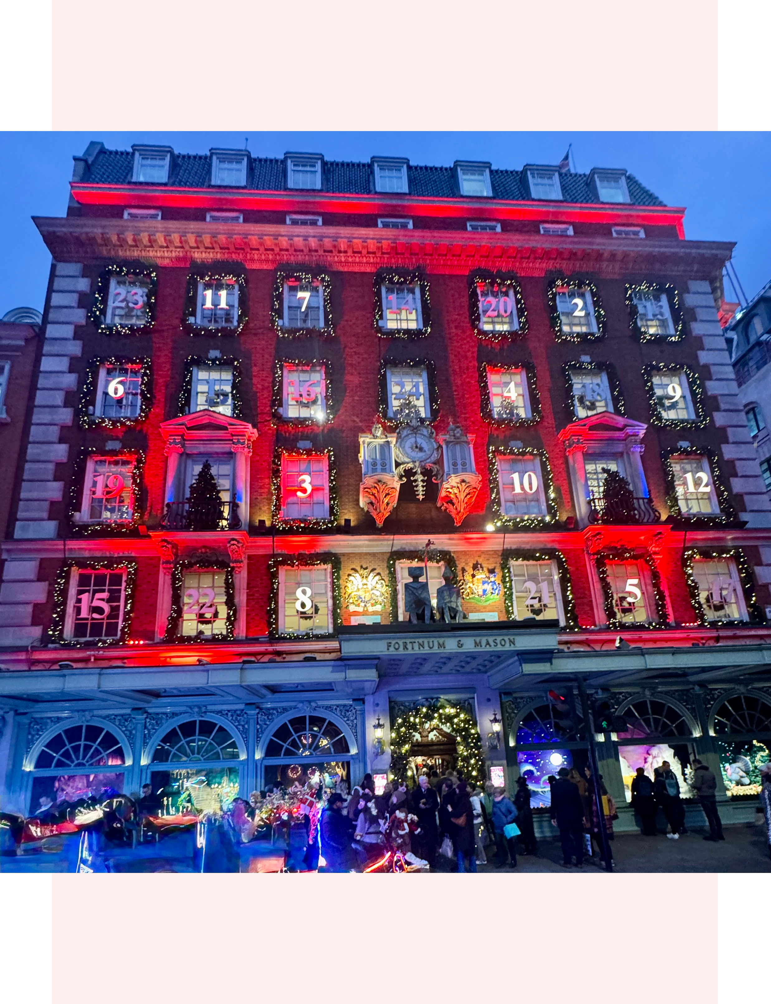 Fortnum and Mason decorated for the holidays Christmas
