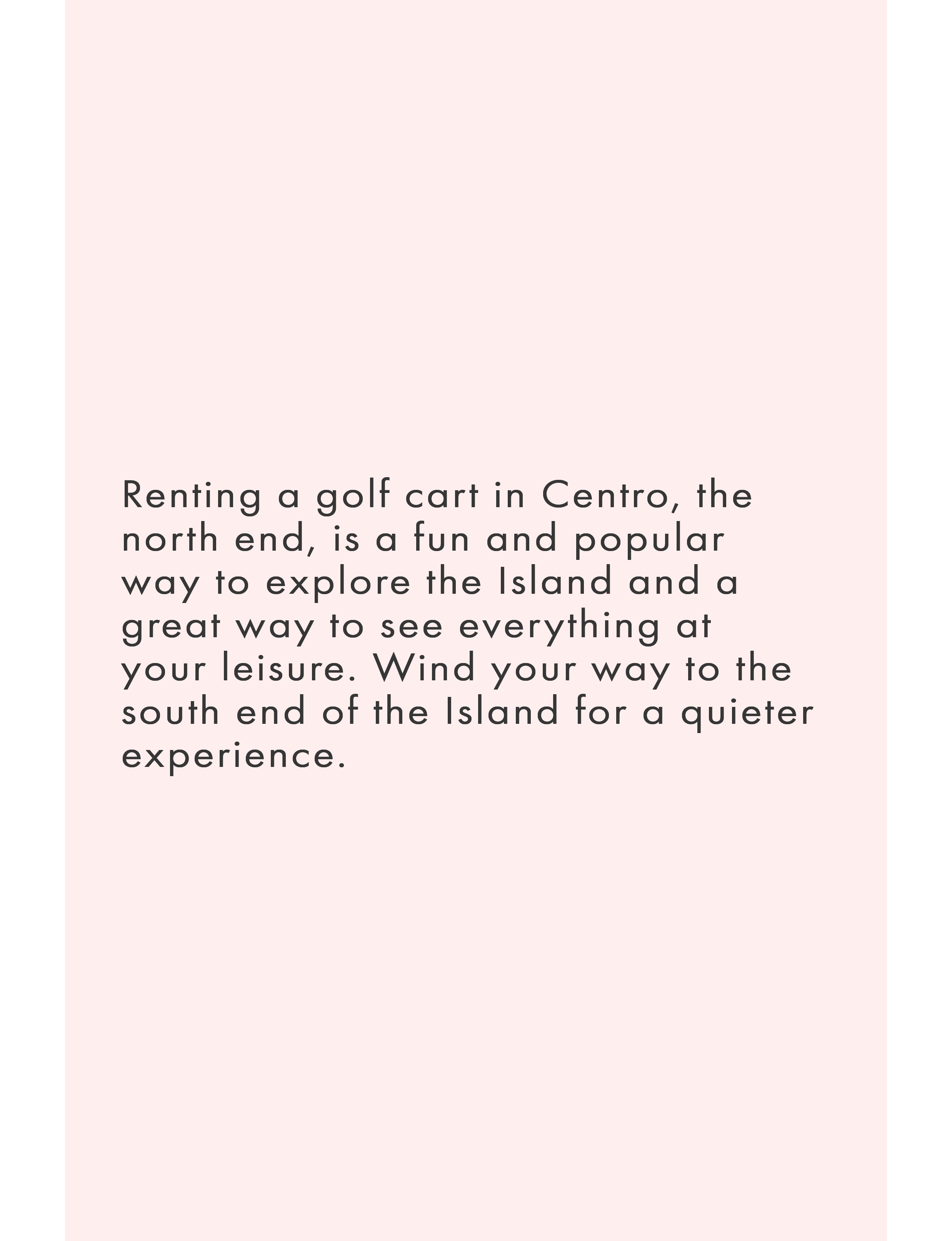 about renting a golf cart for transportation around Isla Mujeres Mexico