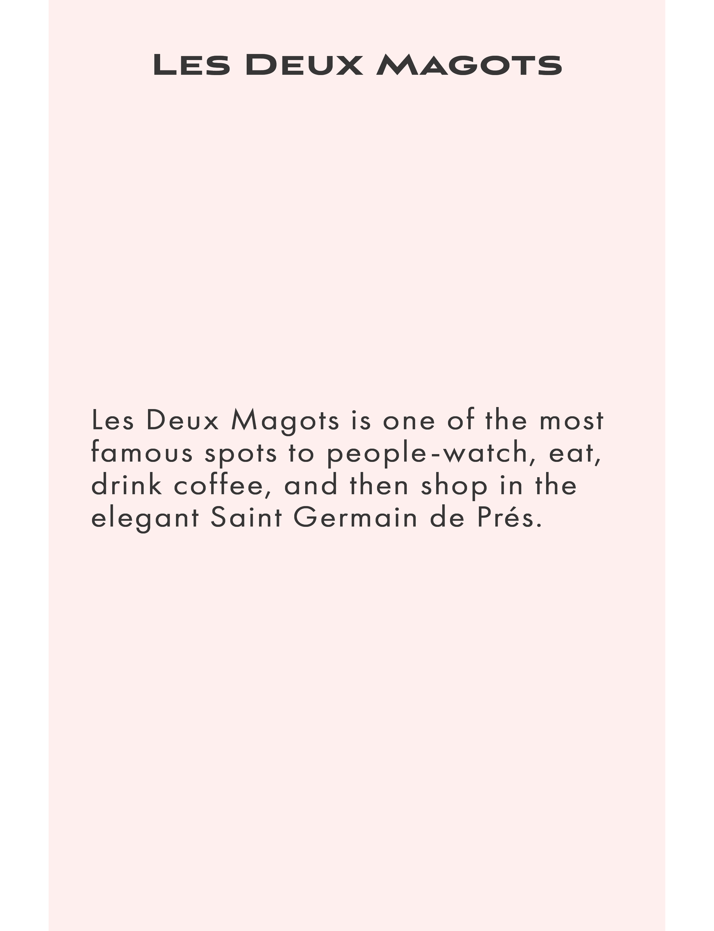 about Les Deux Magots in Paris France