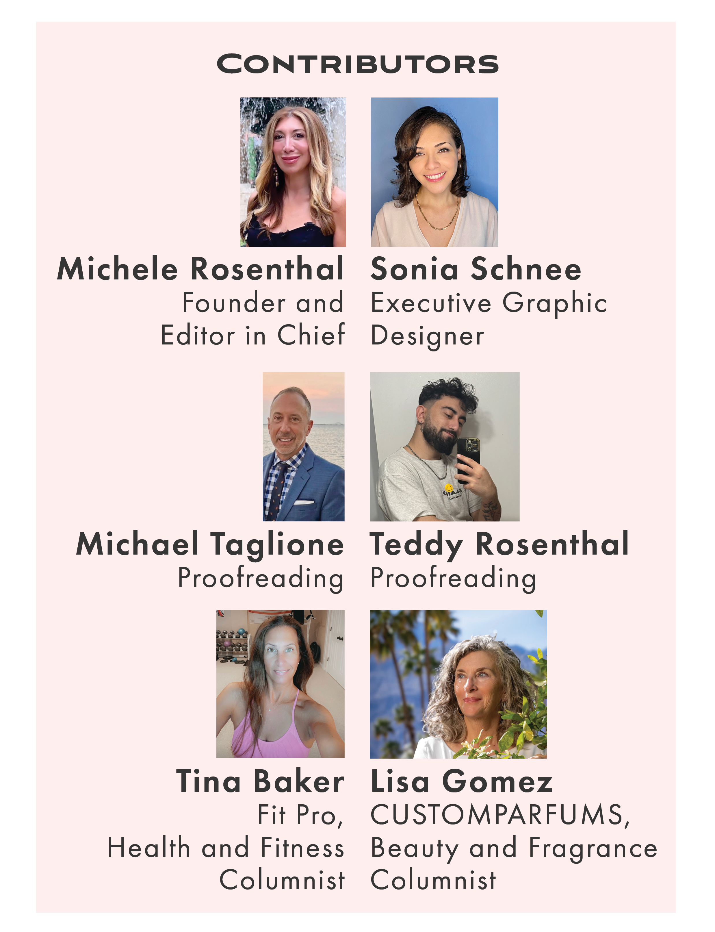 Sunday Guides by The Paris House list of Contributors including Michele Rosenthal Sonia Schnee Michael Taglion Teddy Rosenthal Tina Baker and Lisa Gomez