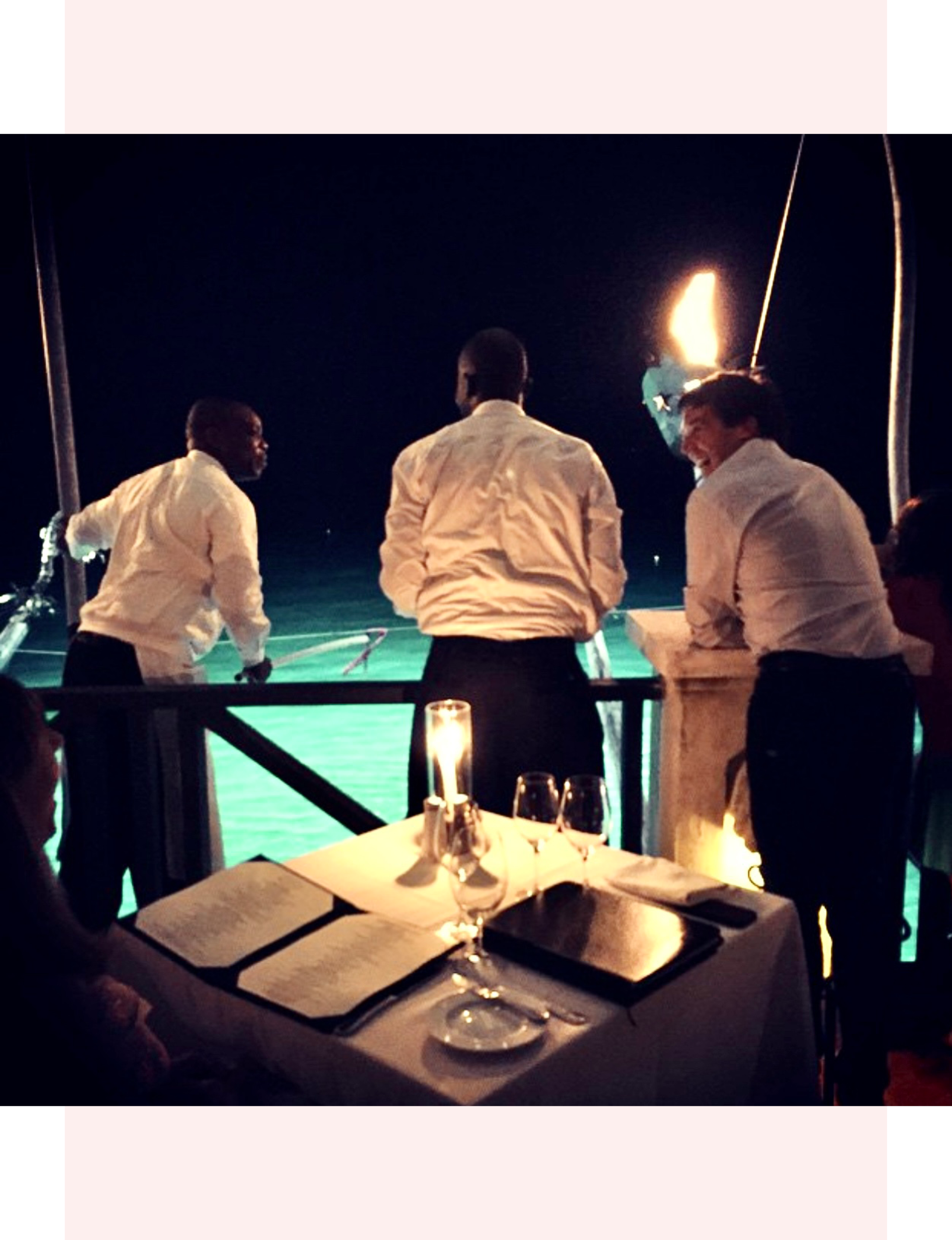 nighttime dining at The Cliff in Saint James Parish, Barbados