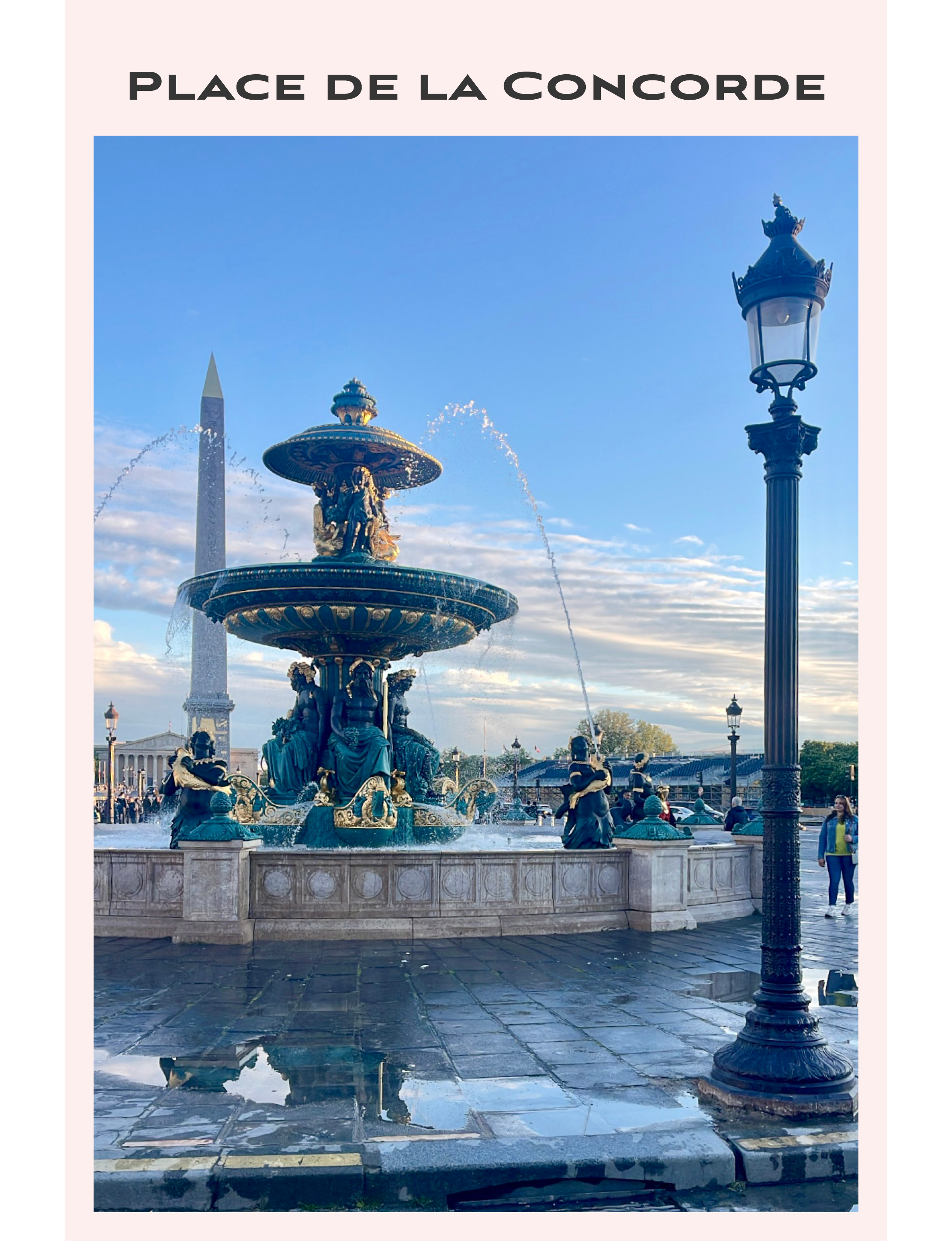 the Fontaine des Mers (Fountain of the Seas) in the historic Place de la Concorde in Paris, France