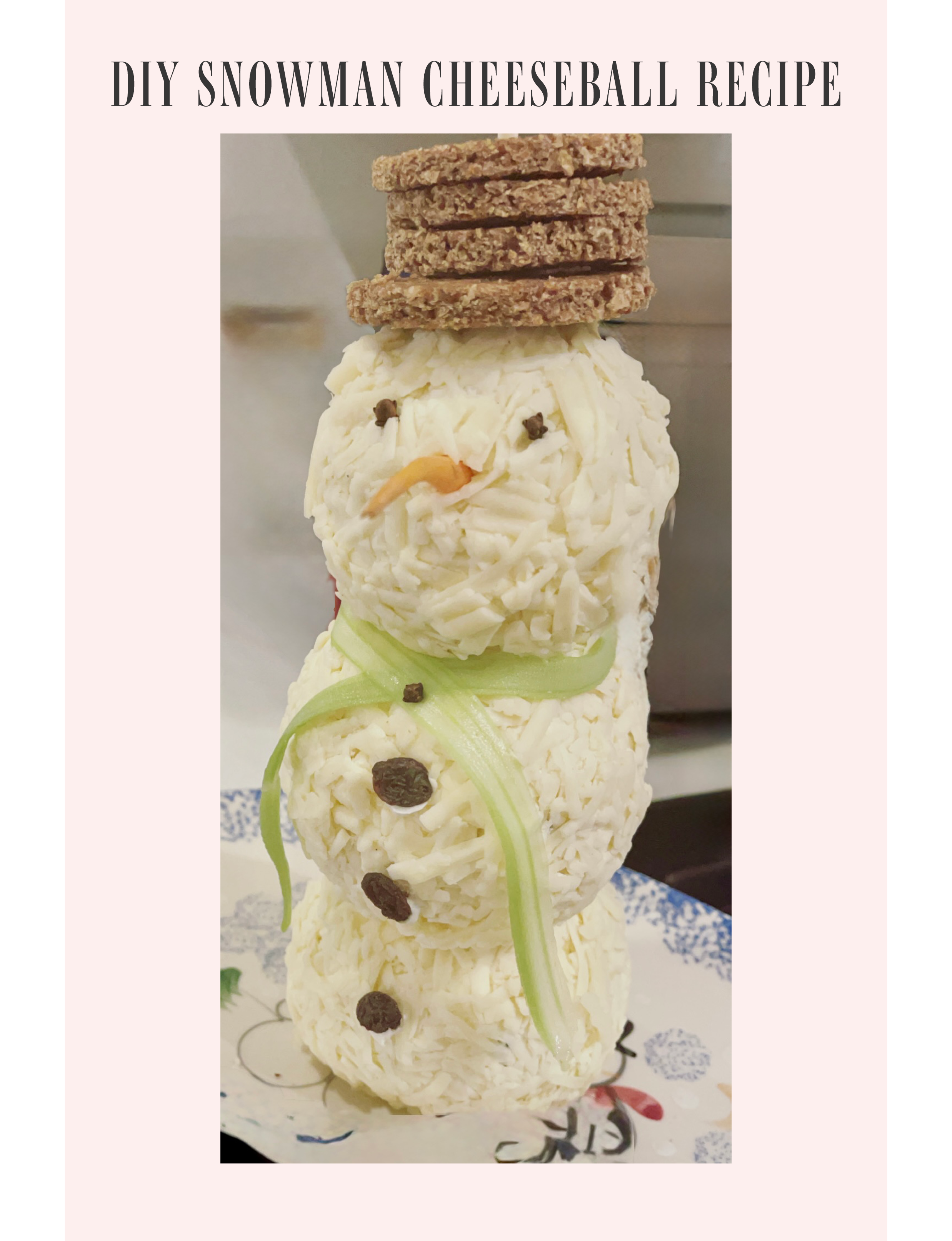 DIY Snowman Cheeseball Recipe