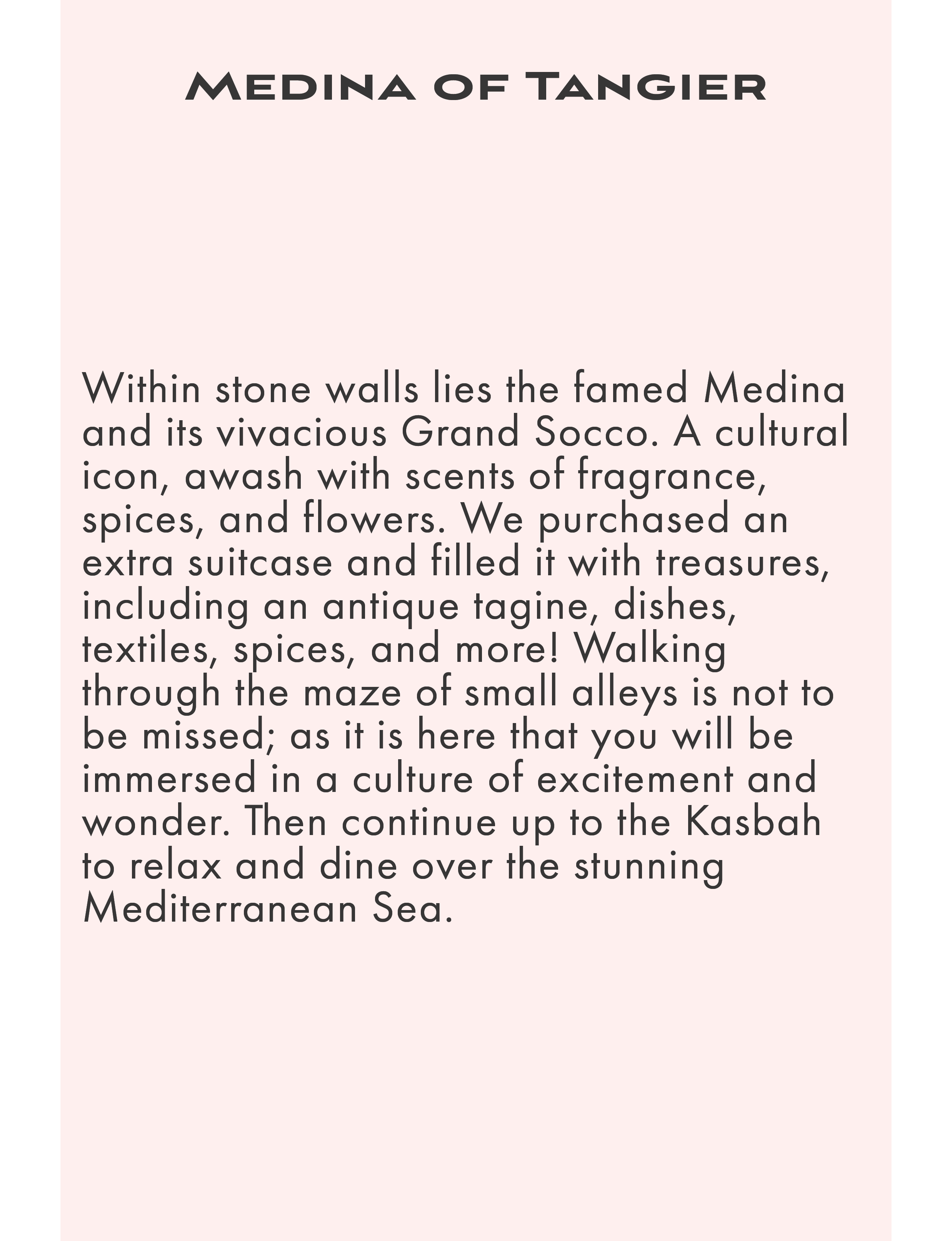 About the Medina of Tangier