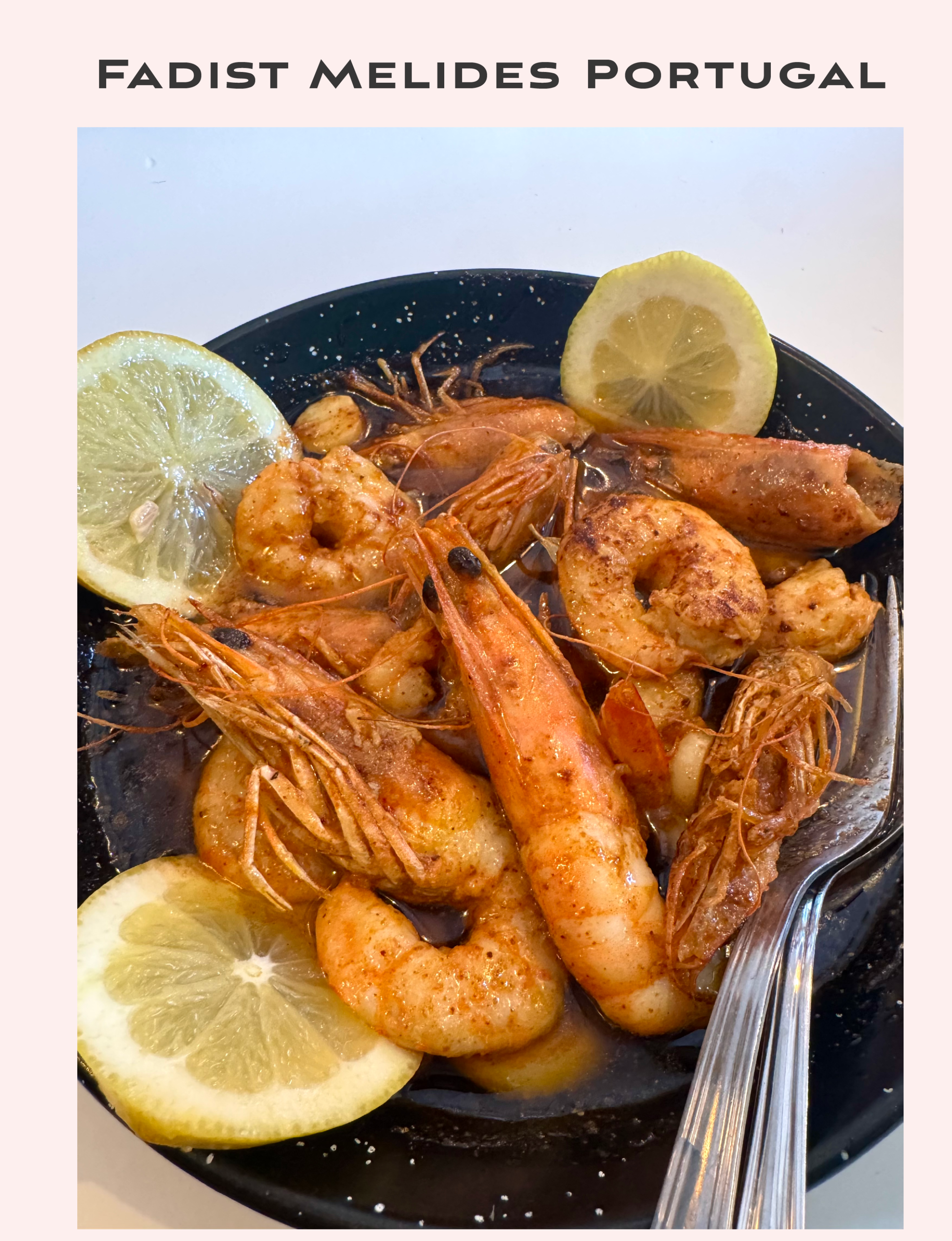 Fadist Restaurant Melides Portugal cooked shrimp prawns seafood dish