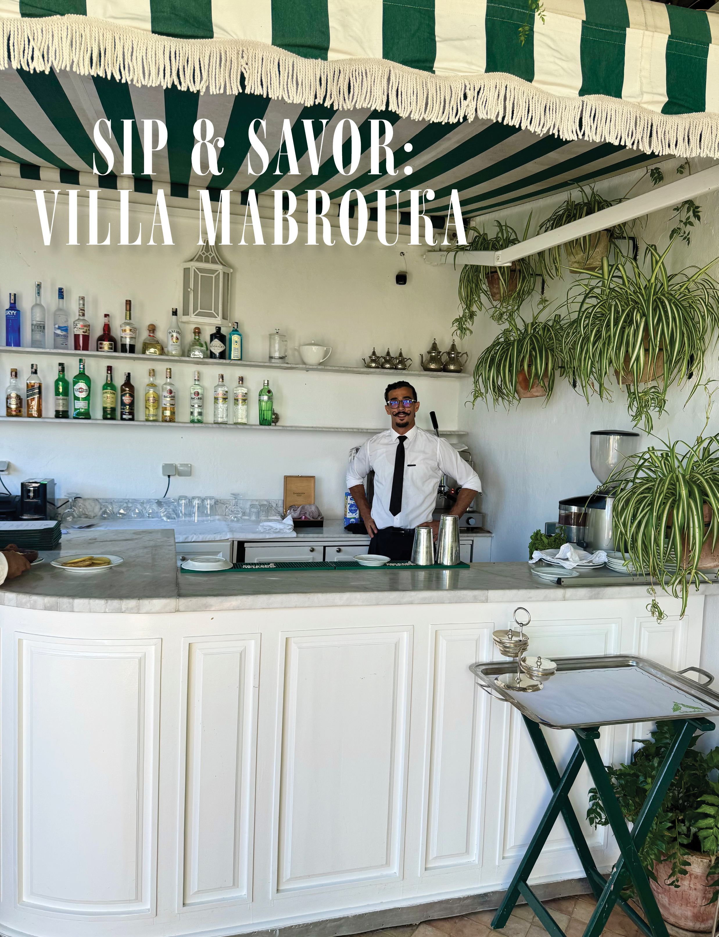 Drinks bar at Villa Mabrouka
