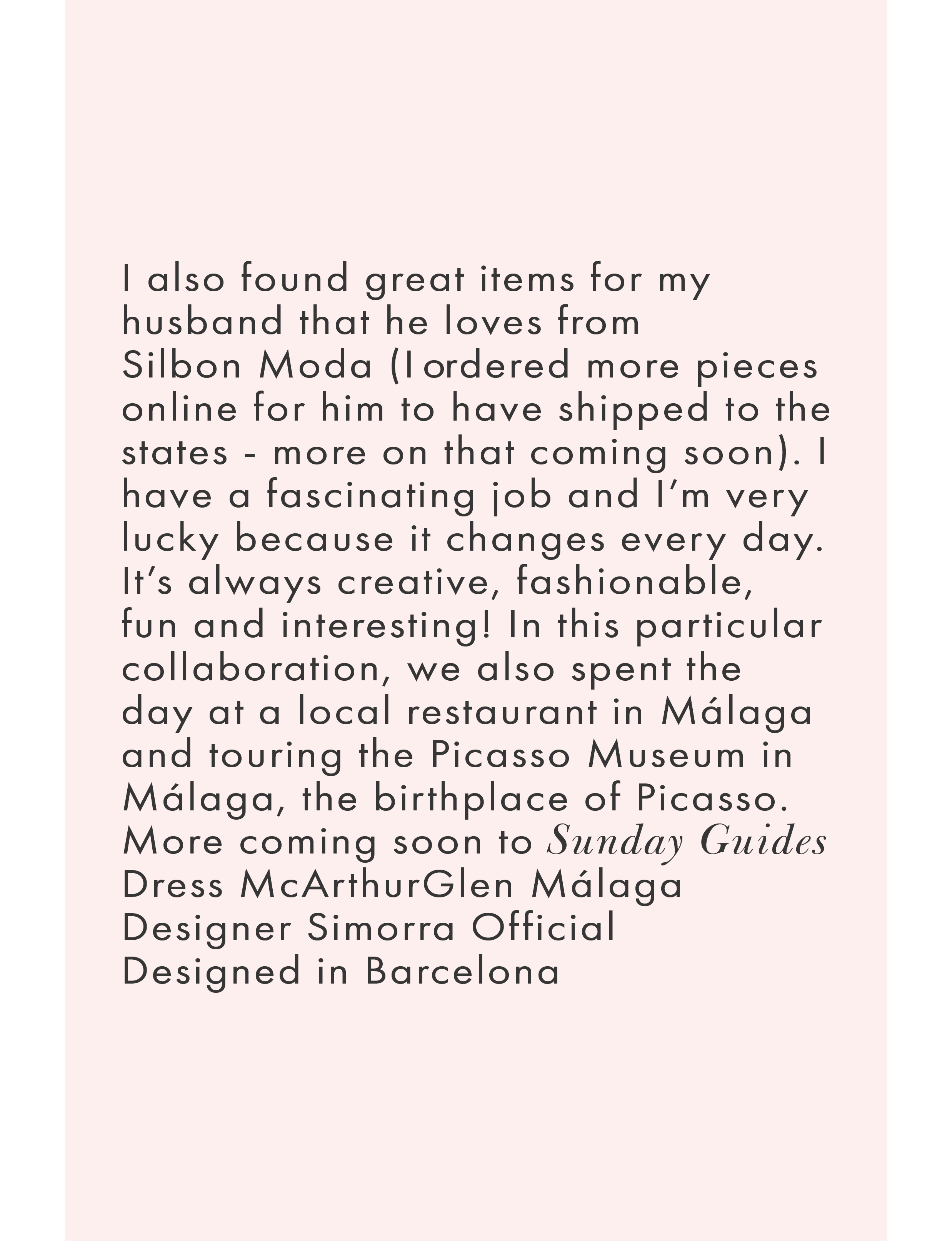 Dress McArthurGlen MálagaDesigner Simorra OfficialDesigned in Barcelona