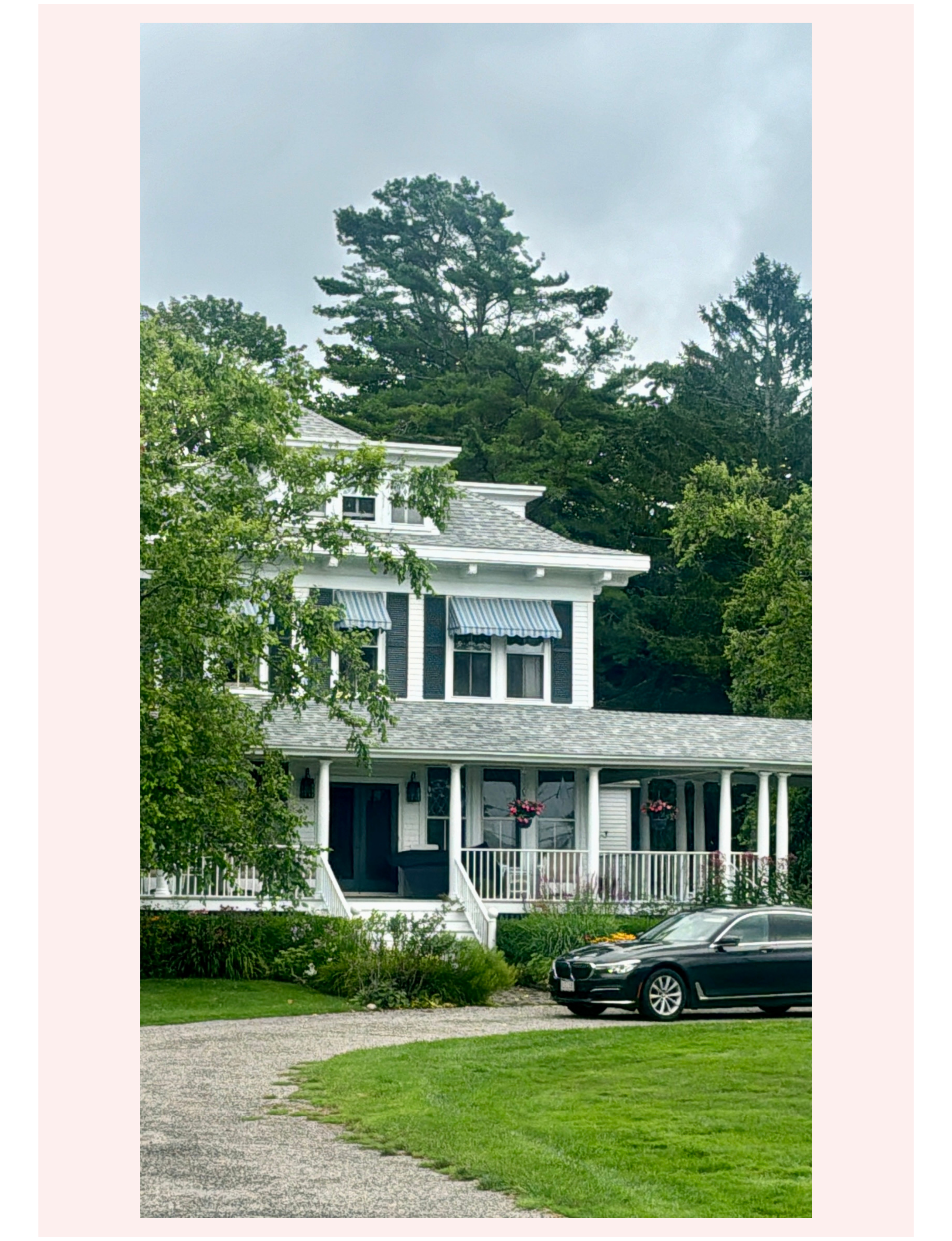 New England Maine home with porch
