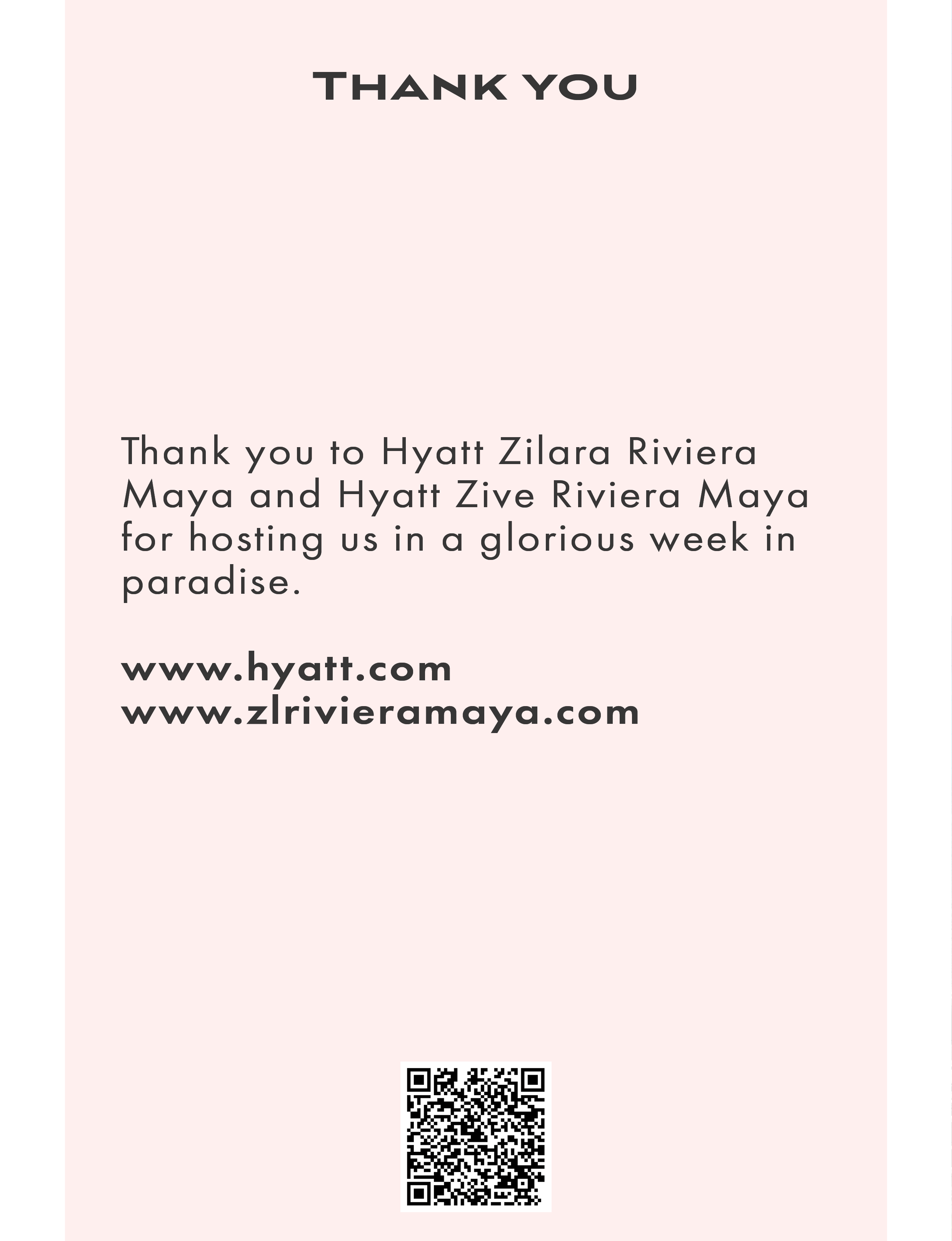 Thank you to Hyatt Zilara Riviera Maya and Hyatt Ziva Riviera Maya for hosting us in a glorious week in paradise.
