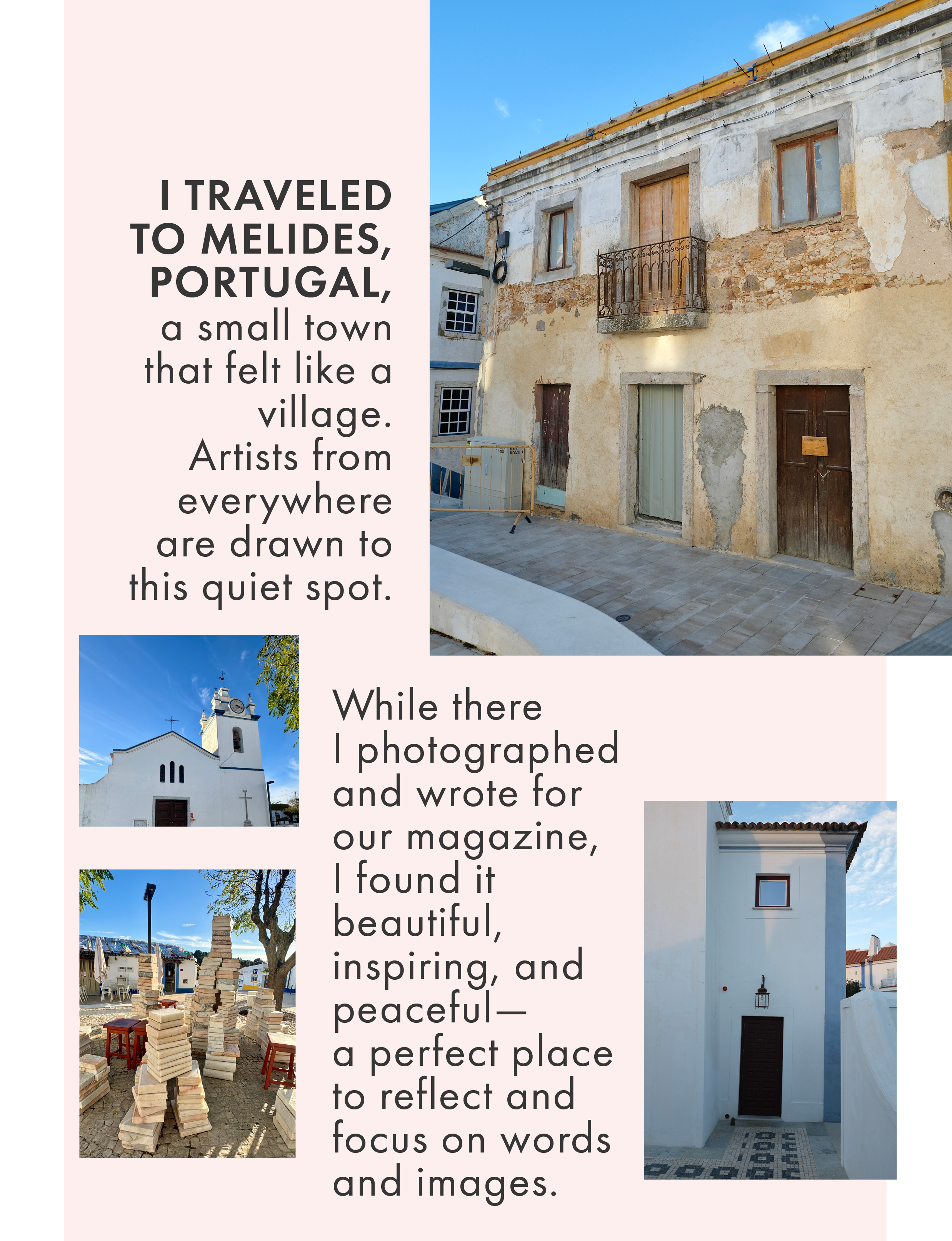 Melides Portugal small town village with peaceful facades