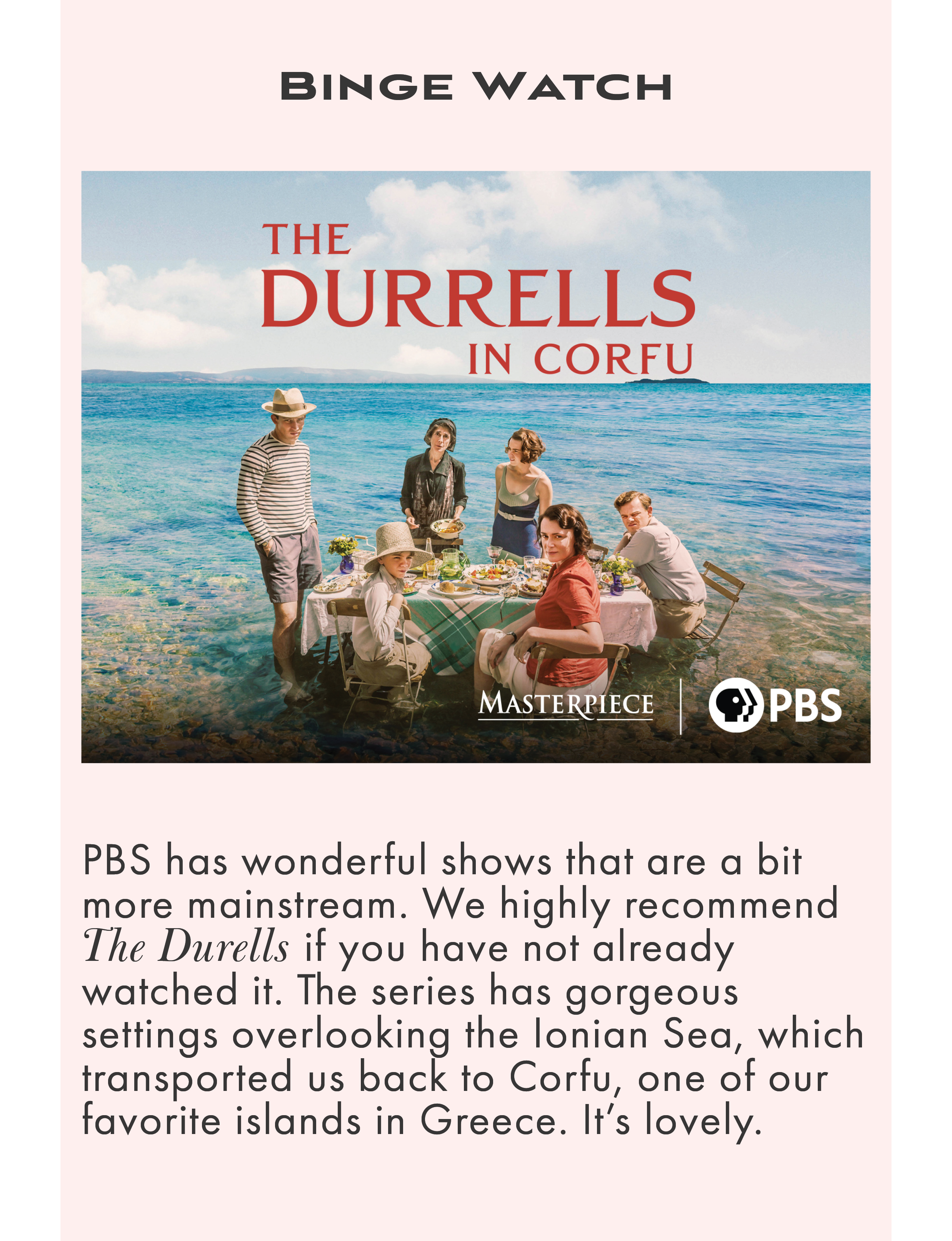 Binge Watch: The Durells in Corfu