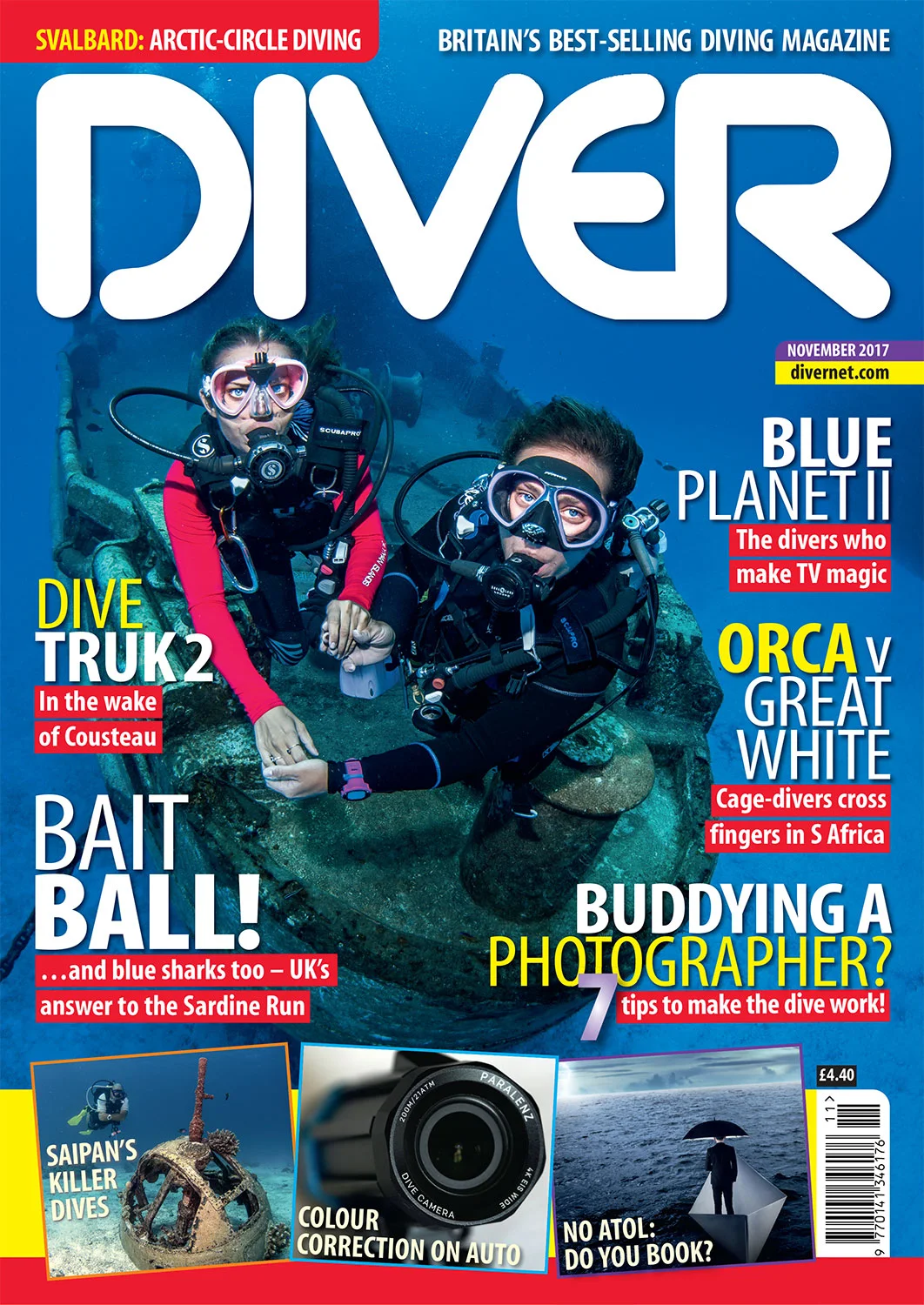 Front Cover DIVER Magazine - November 2017