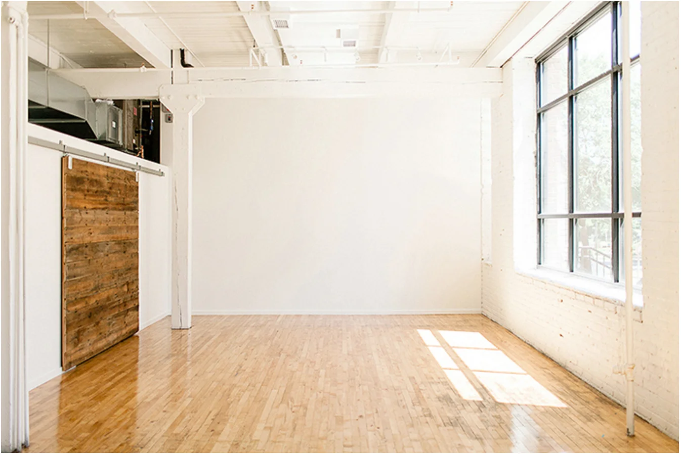 East shooting wall with two huge South facing windows.