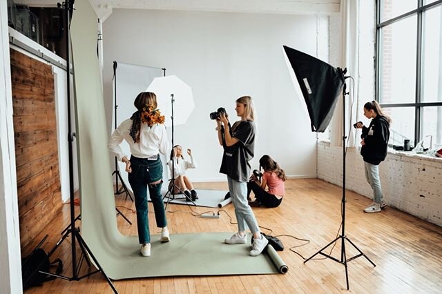 We love this BTS photo of our studio by @graceblumbergphoto ❤️ What a crew!!