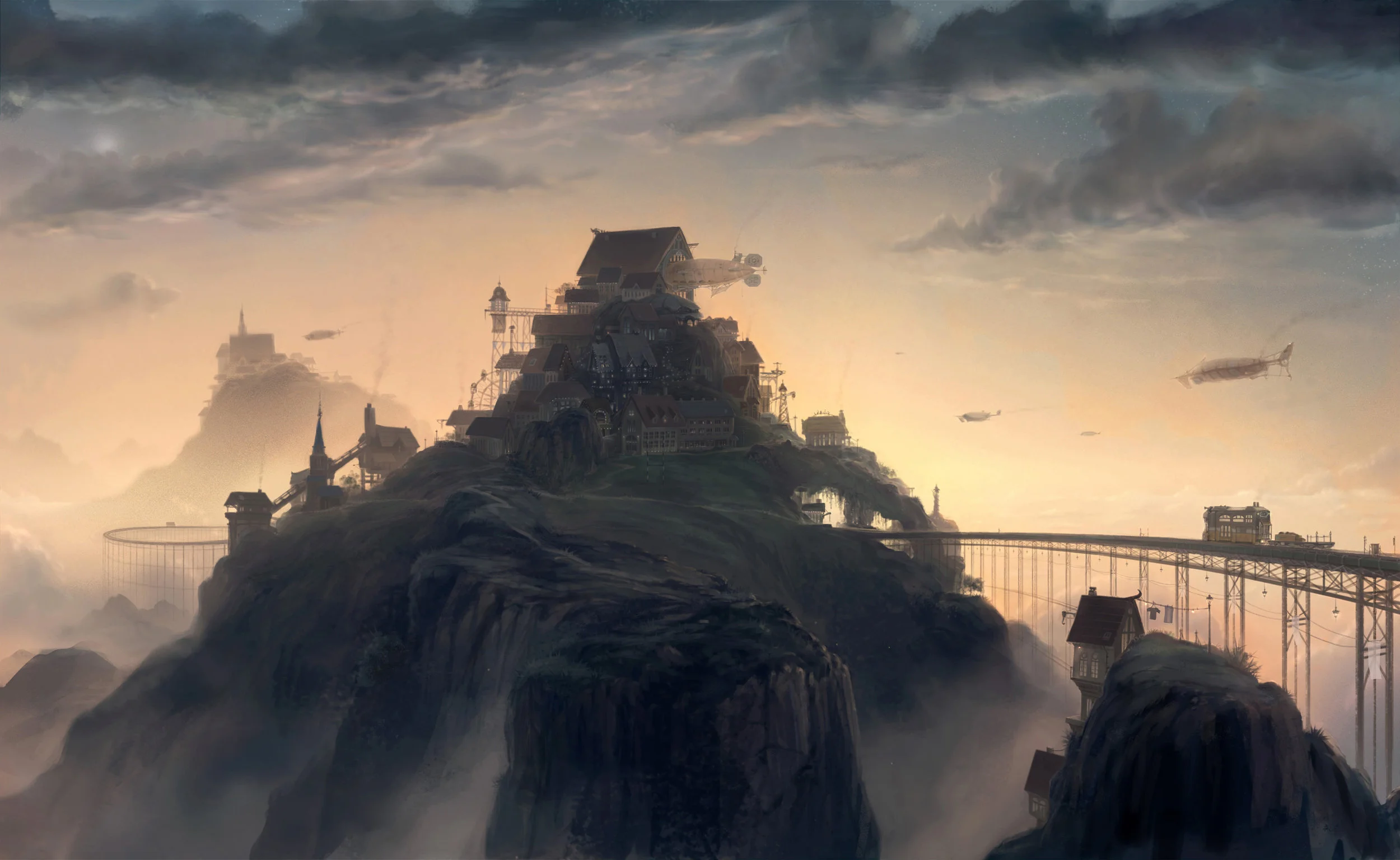 Home for the Evening The double ridge of the Crucian peaks look to Malendar from across some eighty leagues of shrouded wastes. These are the Guild havens, and for all of the next century their rigids will be the only conveyances permitted ( de jure , at any rate) to leave Iaran longitudes for the far side of the world.