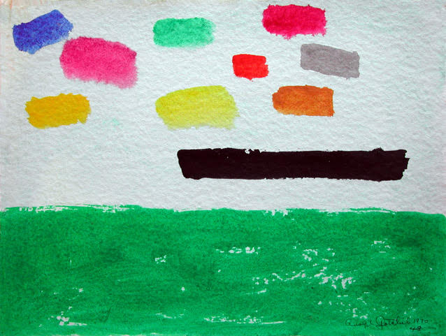 UNTITLED, 1970, acrylic on paper, 9 x 12 “