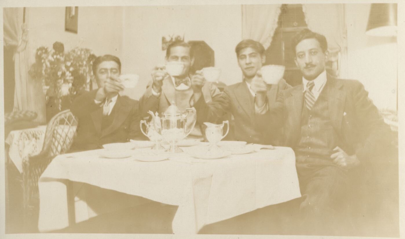 Adolph Gottlieb with family and friends (Adolph Gottlieb far right).