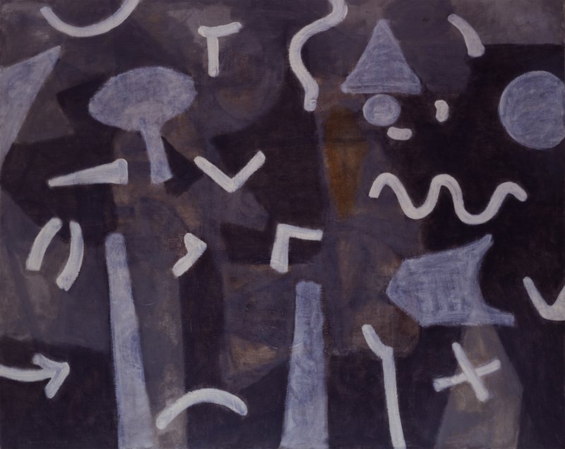   Sounds at Night   1948 Oil and charcoal on linen 48 x 60" 