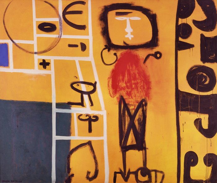   Symbols and a Woman   1951 Oil on canvas 60 x 72" 