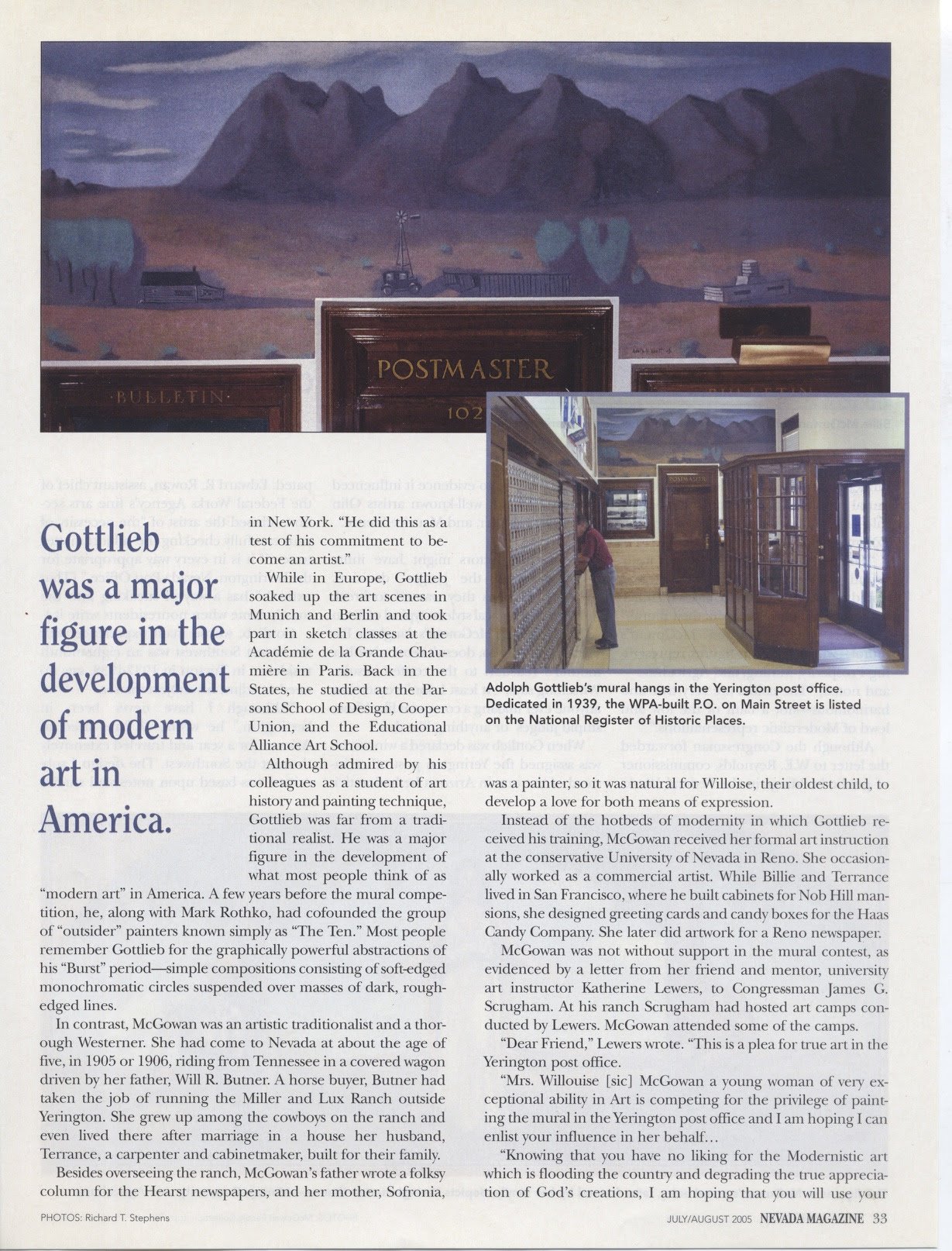 A 2005 article in Nevada Magazine highlighting the making of the mural.