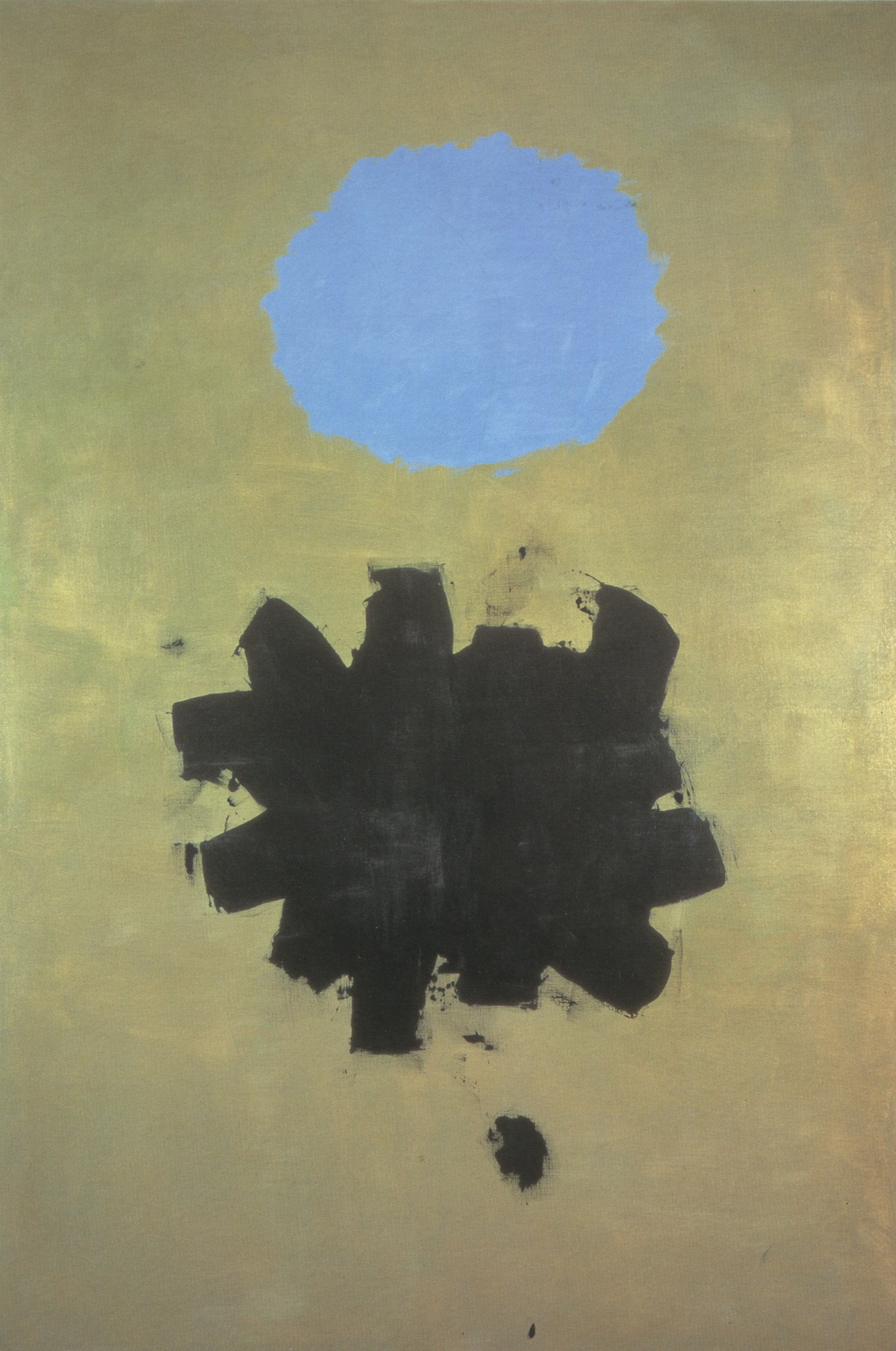  Adolph Gottlieb  Soft Blue - Soft Black  1960 oil on canvas 90 x 60 inches 