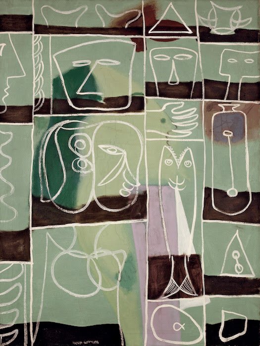  Adolph Gottlieb  Mariner's Incantation  1945 mixed media on canvas 39 x 29 inches 