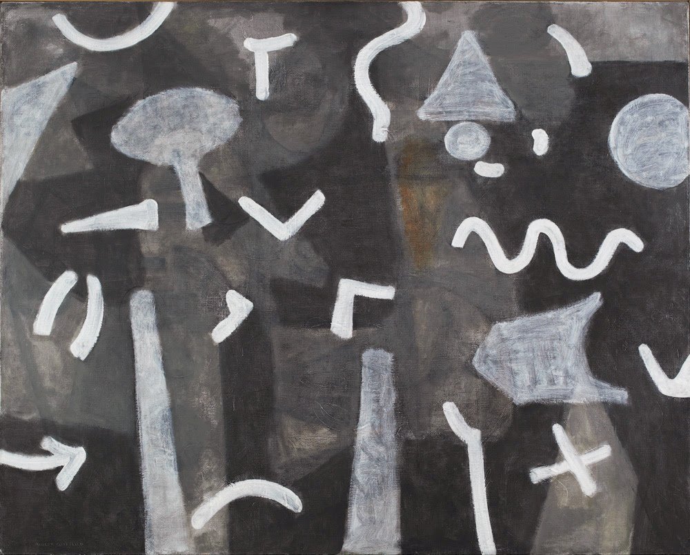  Adolph Gottlieb  Sounds at Night  1948 oil and charcoal on linen 48 x 60 inches 