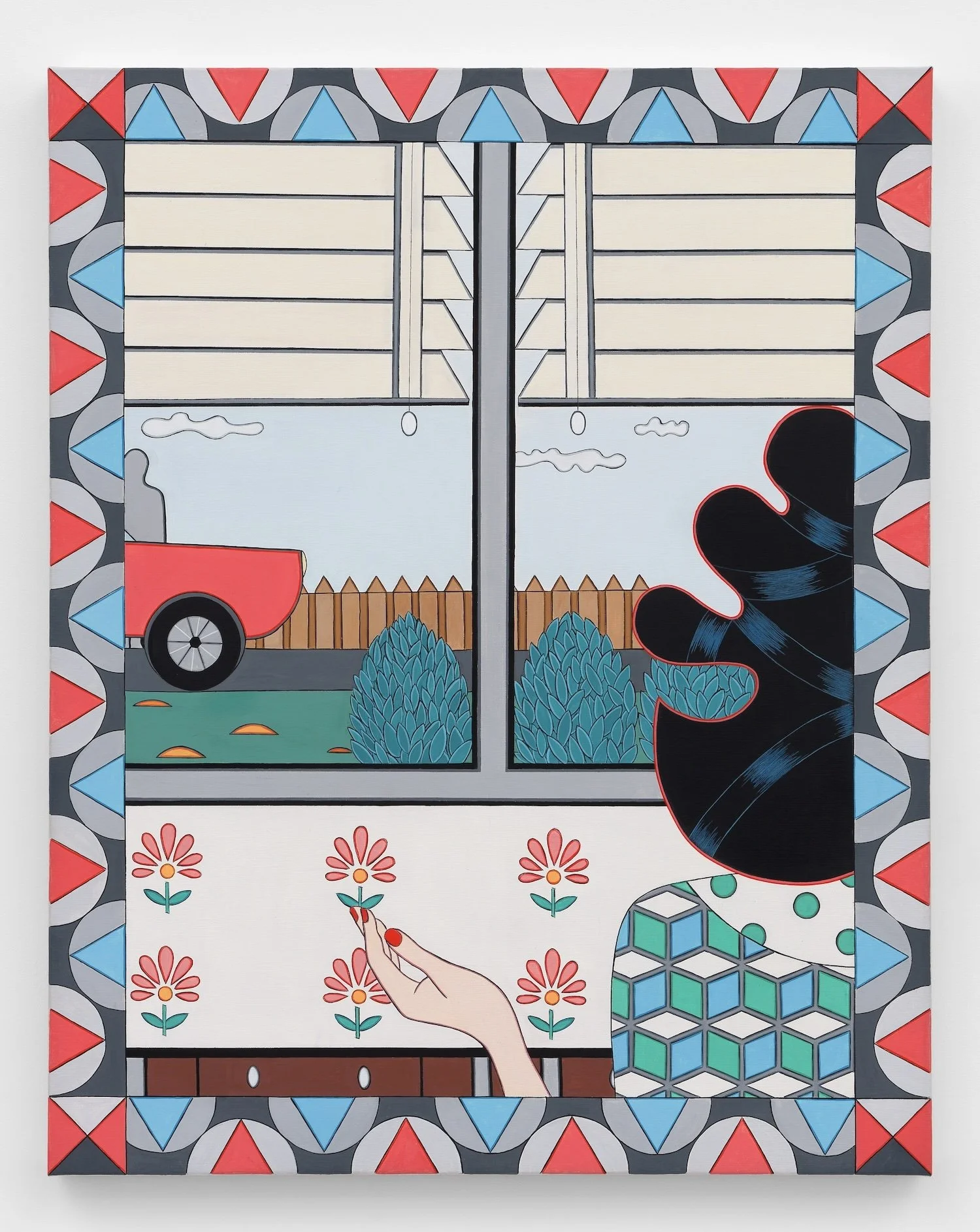   Deborah Druick&nbsp;  Bronx, NY&nbsp;  @ddruick    Captivated,  2025 Flashe paint and acrylic linen 30 x 24 inches  Deborah Druick was born in Montreal and attended the Montreal Museum School of Art, Dawson College and Concordia University, earning