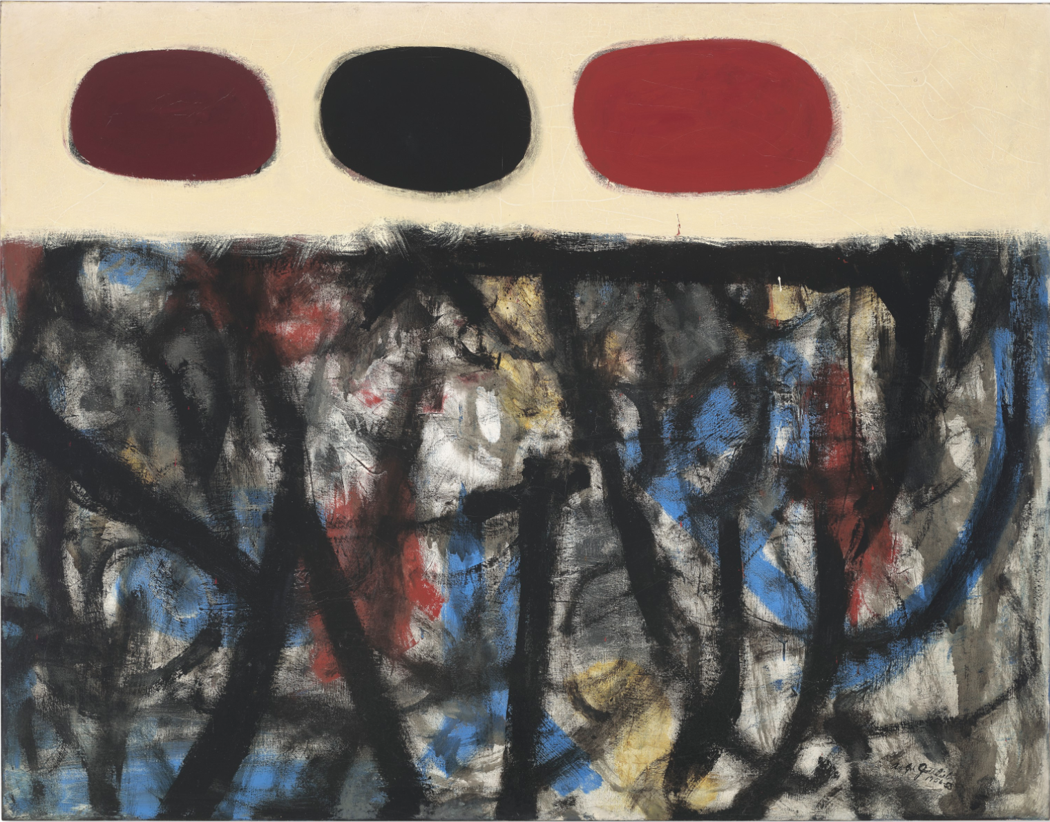 Adolph Gottlieb, "Polychromed Maze" (1956-58)