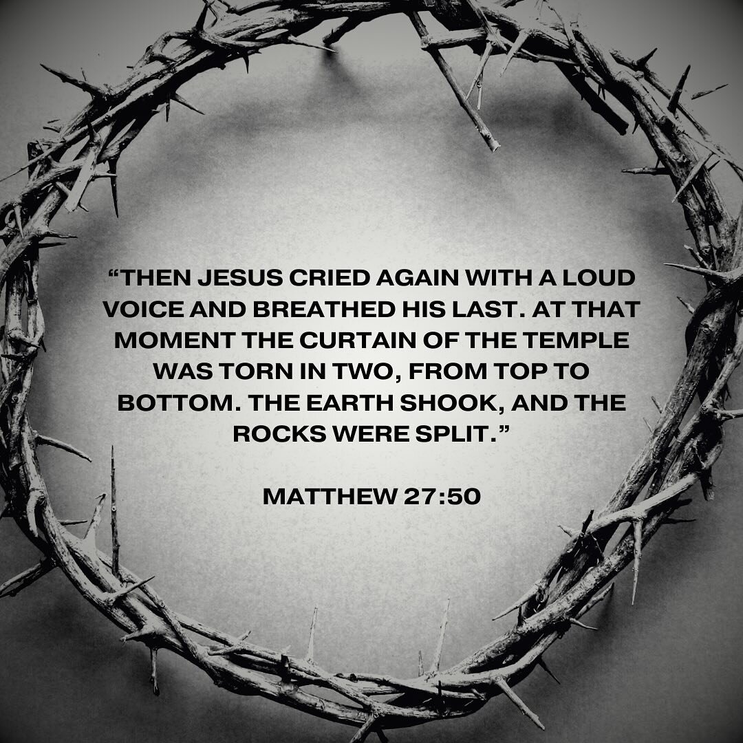 The curtain was torn from top to bottom in the temple. Signifying that God made the final sacrifice through the death of Christ. 

We were created in the image of God to have fellowship with God &amp; the cross allowed restoration of that original in