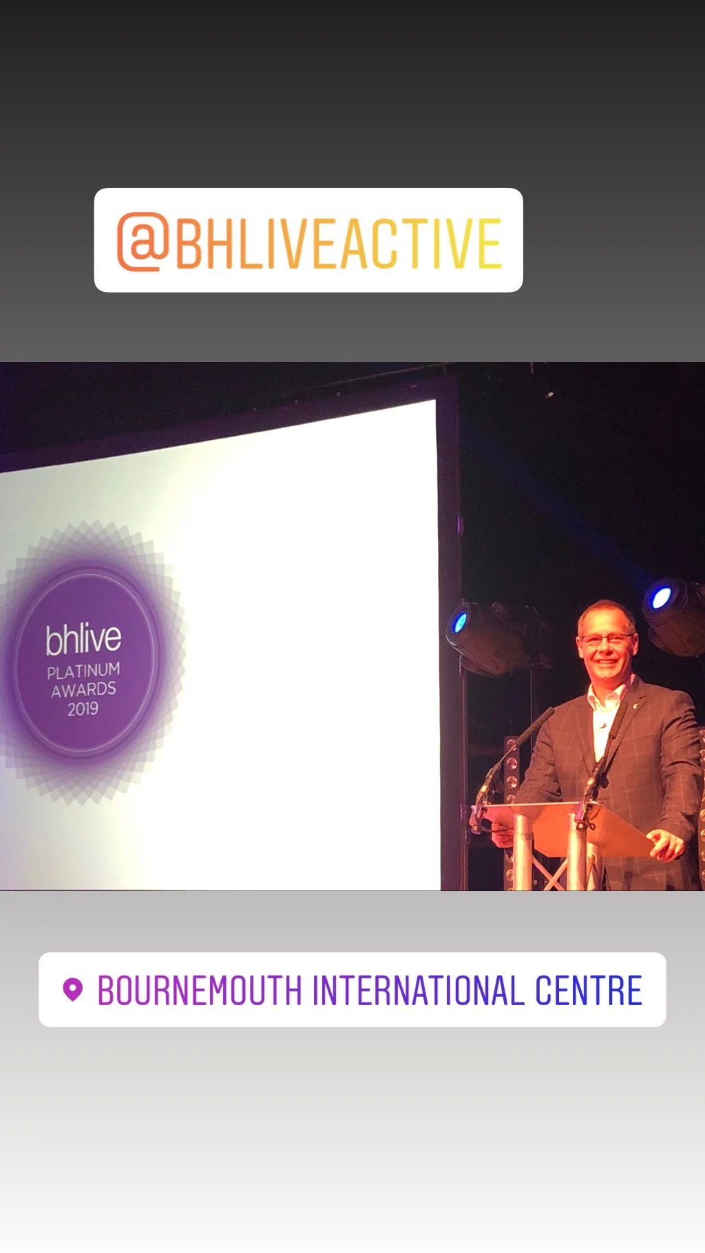 Director Andy Reed hosts BH Live Platinum Awards - Bournemouth  