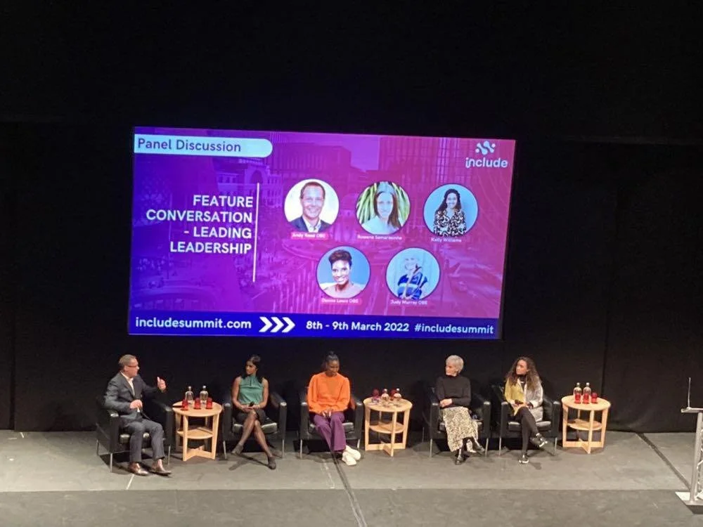 Inclusion Summit   Our Director Andy Reed OBE chaired a panel at the first Include Summit in Birmingham this week.  The panel was made up of Judy Murray, Denise Lewis, Kerry Williams and Rowena Samarasinhe  The Include Summit is the UK’s