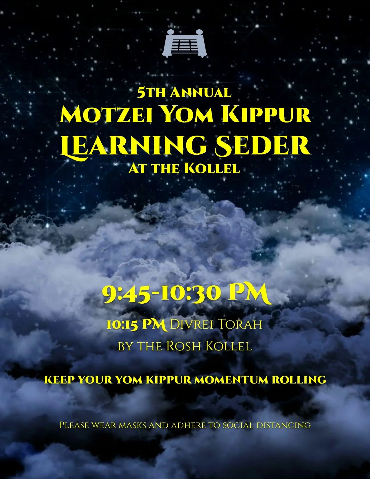 Motzei Yom Kippur Seder