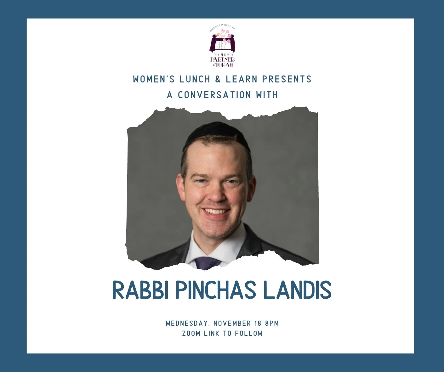 WPIT Lunch &amp; Learn with Rabbi Pinchas Landis