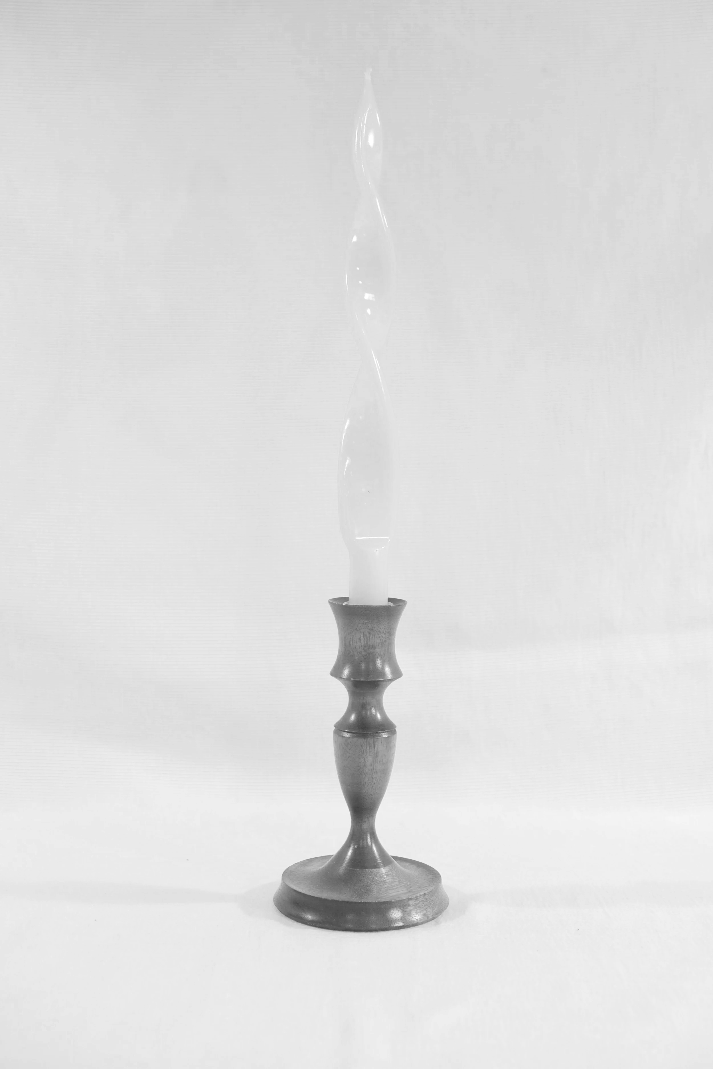 Wood Carved Candleholder