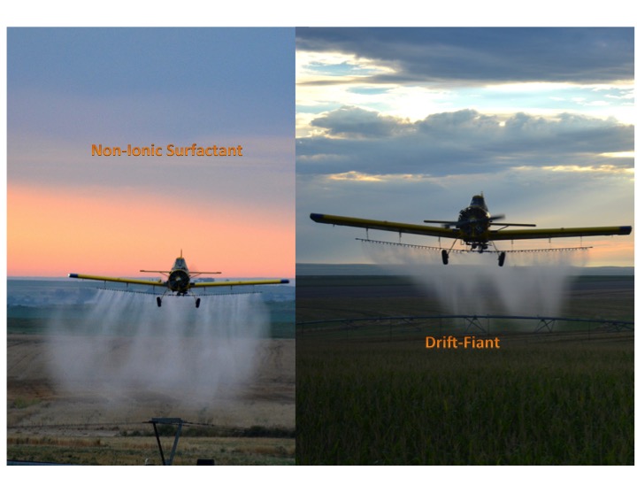 At AgraSyst we have a saying "It ain't so until it is so outside". Drift-Faint is one of those products that the best test is watching the spray pattern in side by side applications with Drift-Fiant and without Drift-Fiant.
