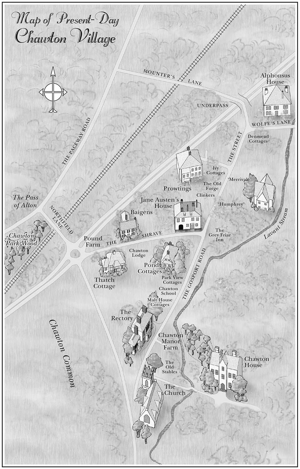 For Jane and His Lordship’s Legacy, by Stephanie Barron (Bantam, 2005). Map copyright © Stephanie Barron.
