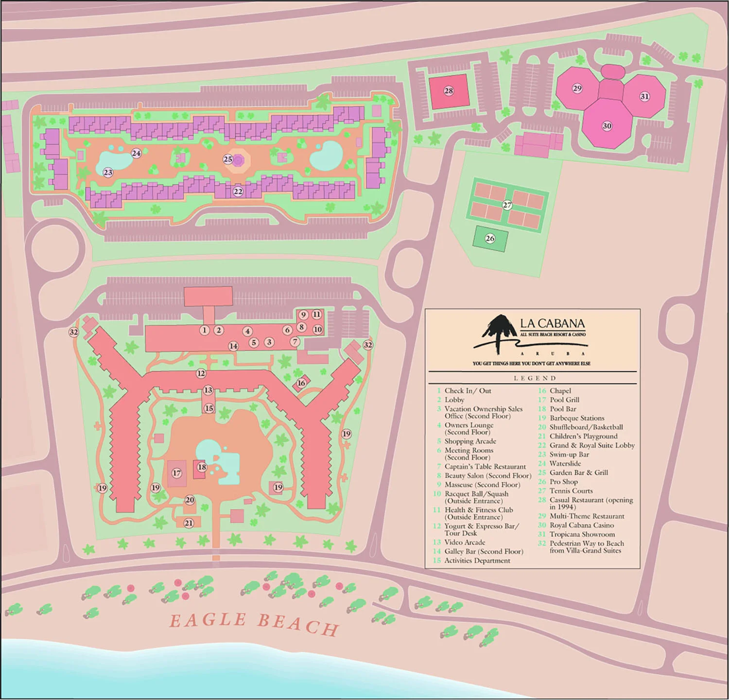 For a resort in the Netherlands Antilles. Map copyright © Warren Kremer Advertising.