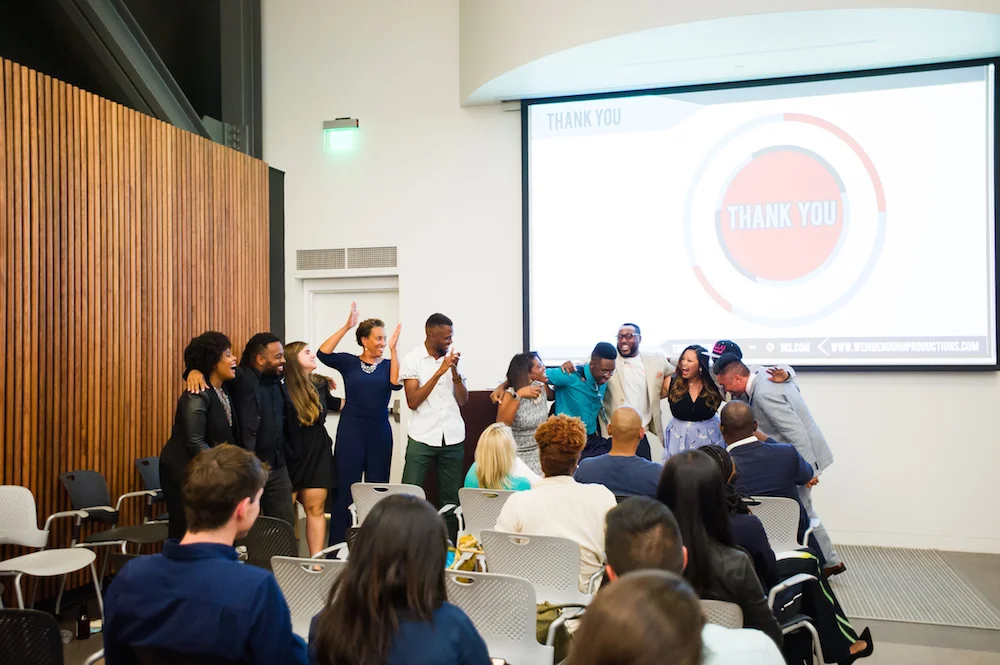  2017 Showcase: Fellows spontaneously break into "Lean On Me" at the end of the showcase 