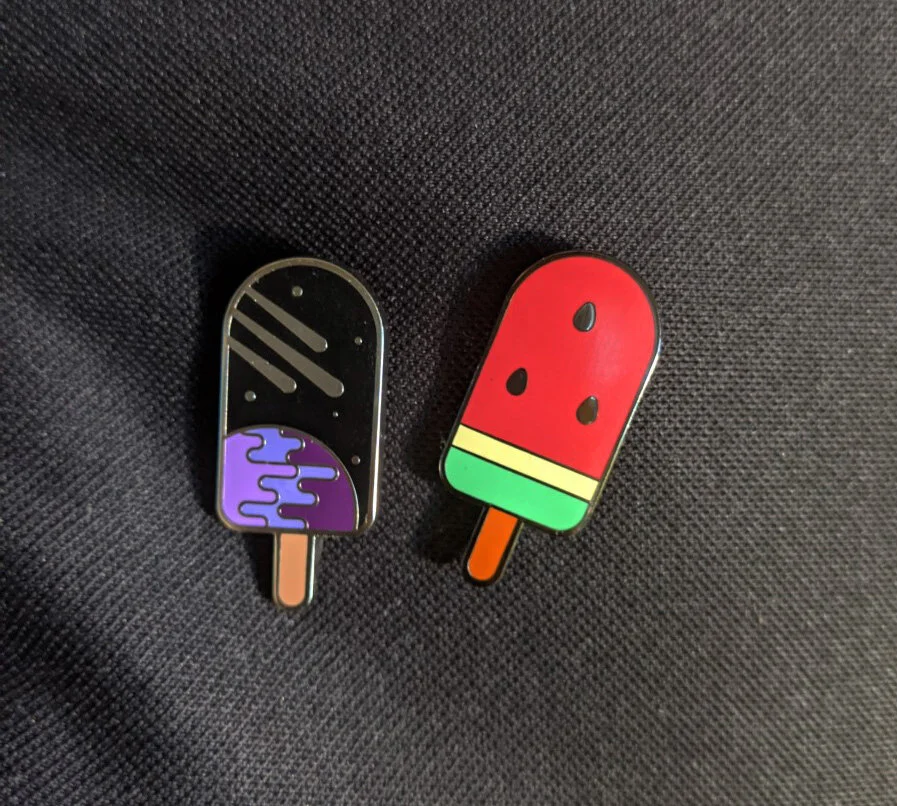 Space and Watermelon Popsicle Enamel Pin