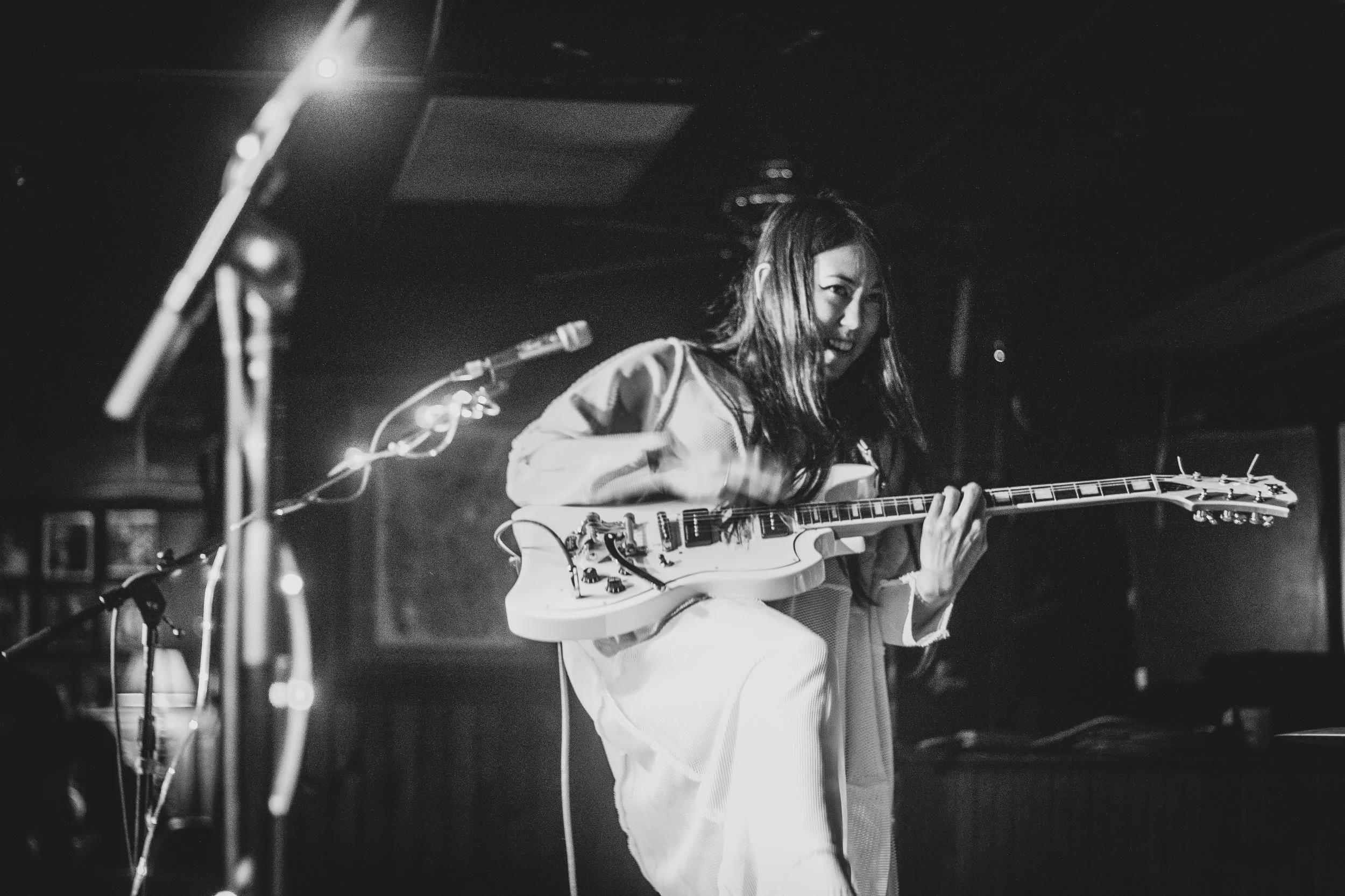 SASAMI dueling with bassist Photo by Gabby Estlund