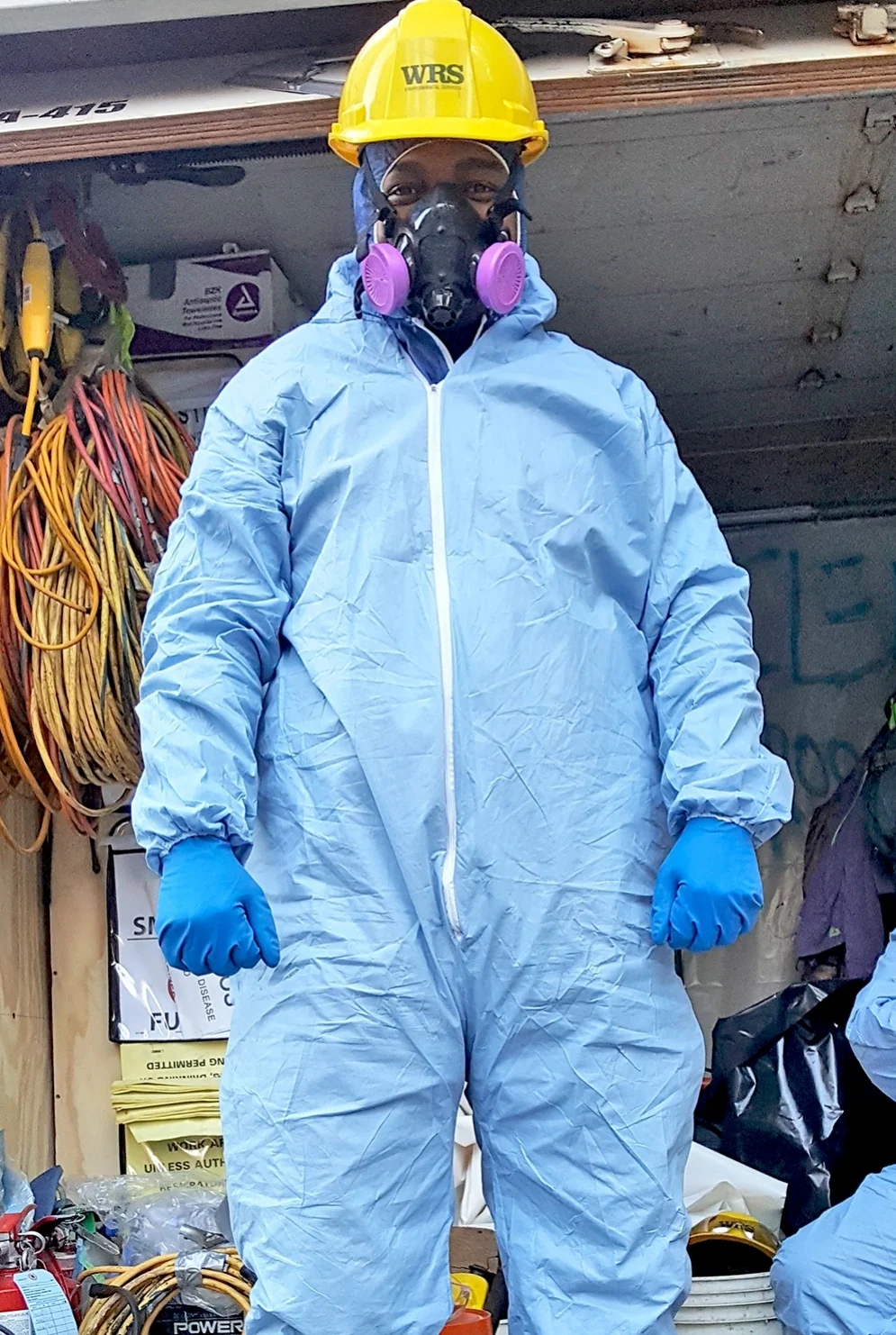 Workforce Development Environmental Remediation Training graduate Roger Leak on the job.