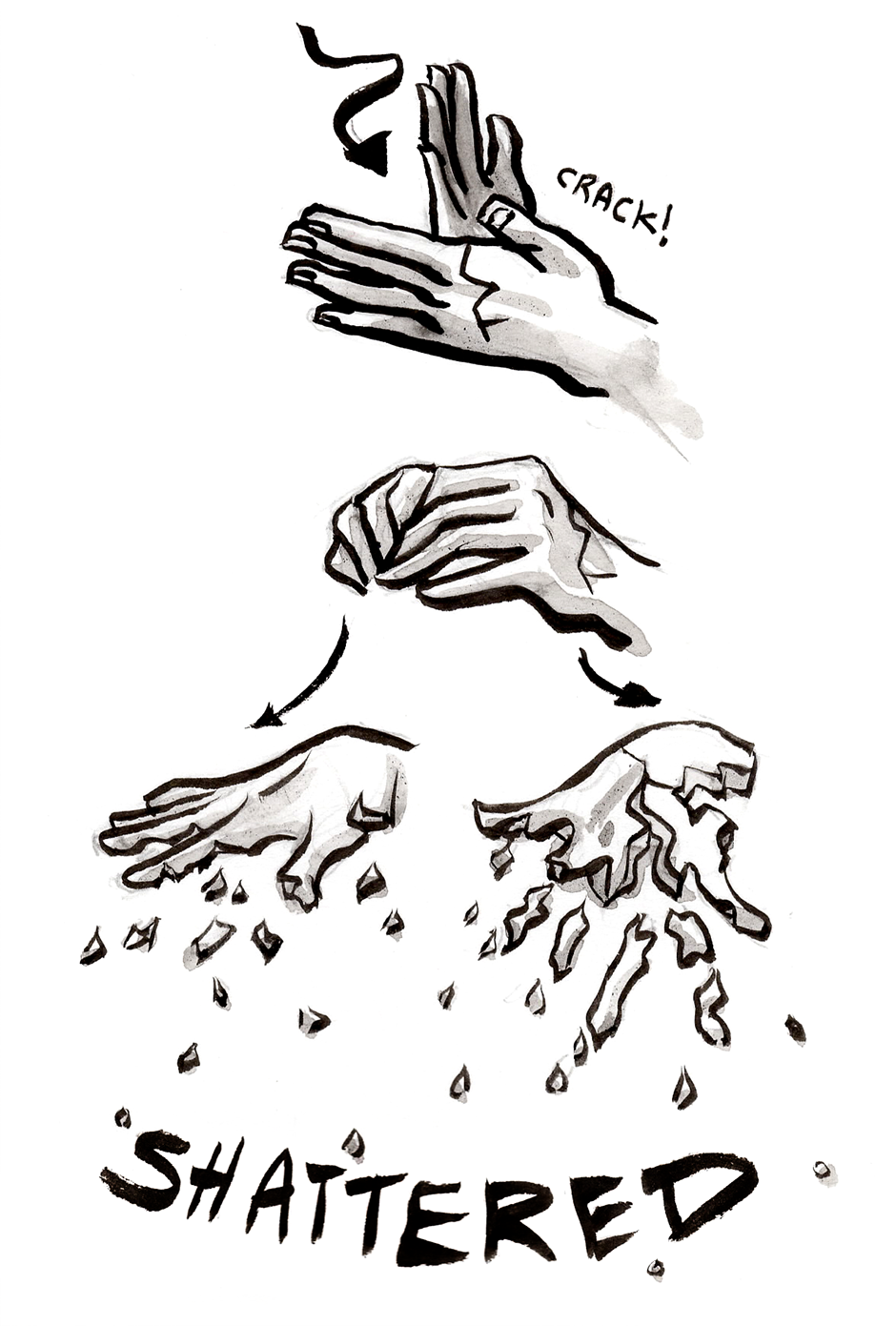 Day 12 ShatteredTwo signs in one! CRACK and SHATTER.