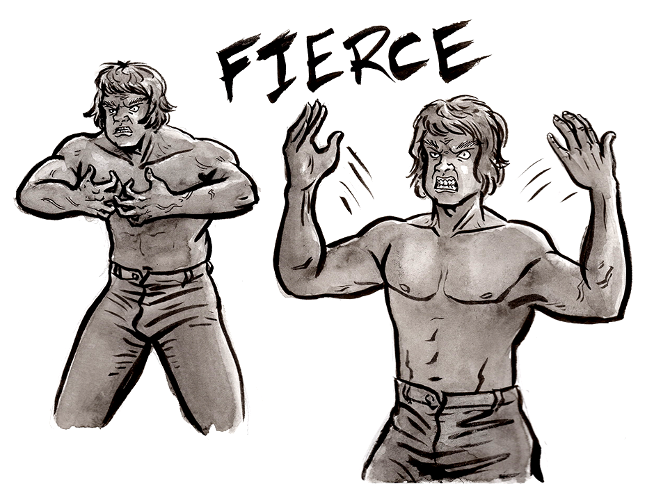 Day 14 FierceLou Ferrigno is a hard of hearing bodybuilder/actor famous for his role as the Hulk. Being the nerd I am, The Incredible Hulk is just one of the many shows I have watched growing up. I don't know if I drew him muscular enough.