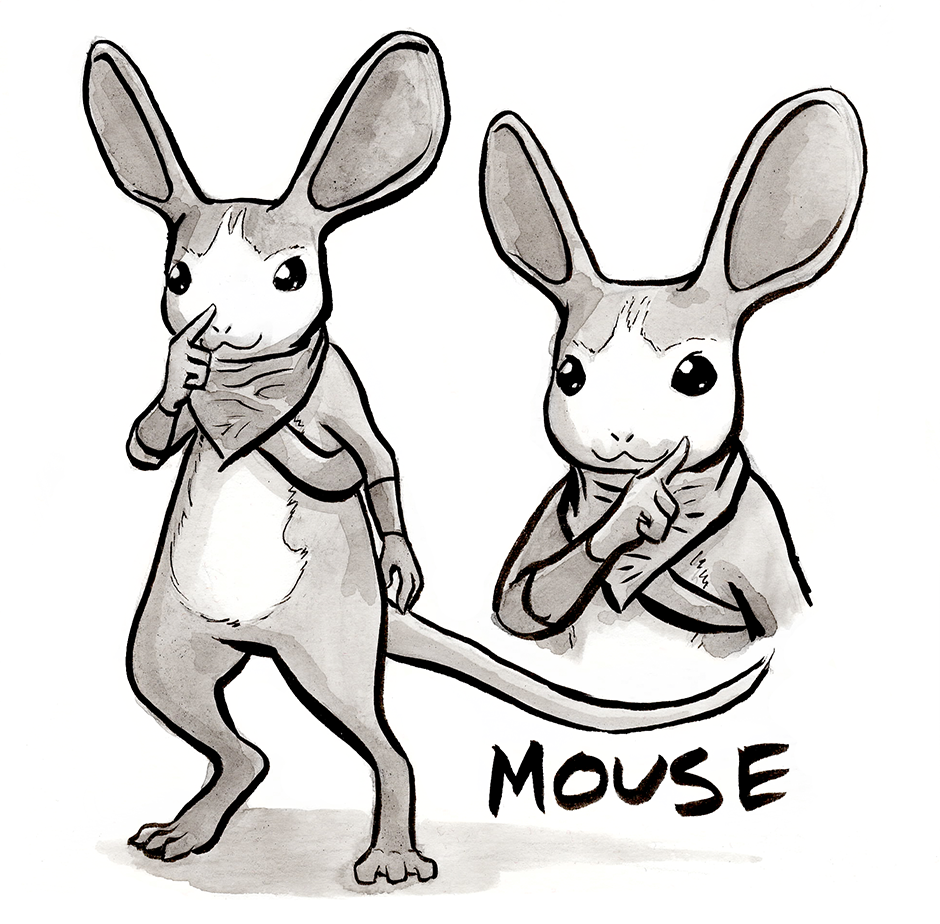 Day 26 Squeak&nbsp;This is Quill from the VR game Moss. Since she's a mouse she can only squeak, so Richard Lico added simple sign language to help her communicate with the player.