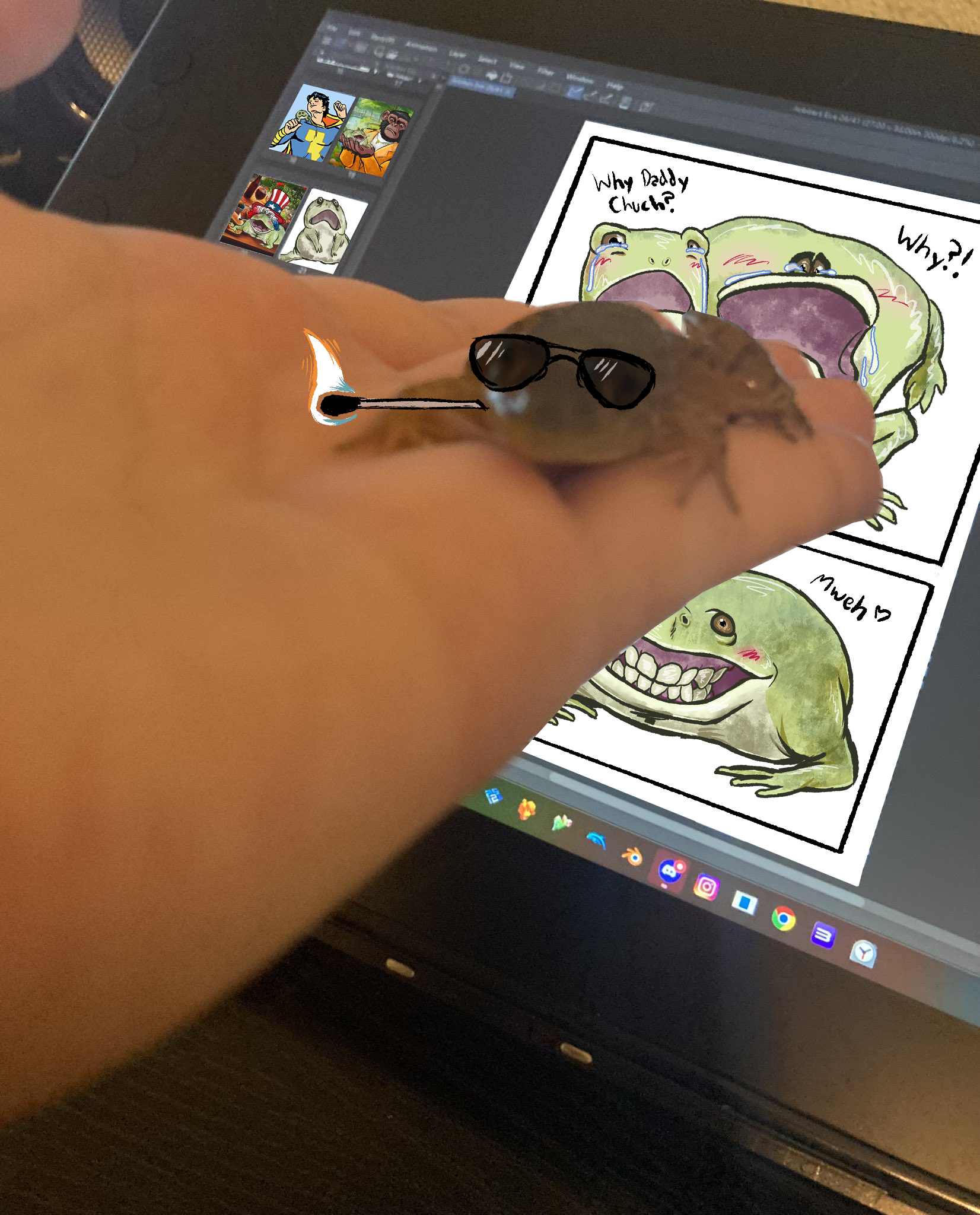 Cute little frog arsonist.png