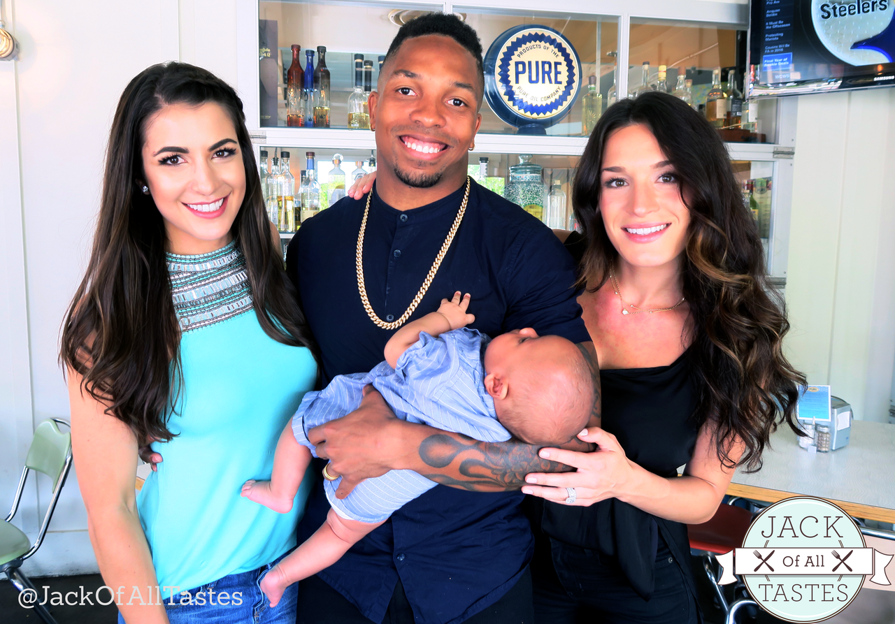 Jackie with Atlanta Falcons safety Ricardo Allen, Grace Allen (contributor on our site), and their son Luca